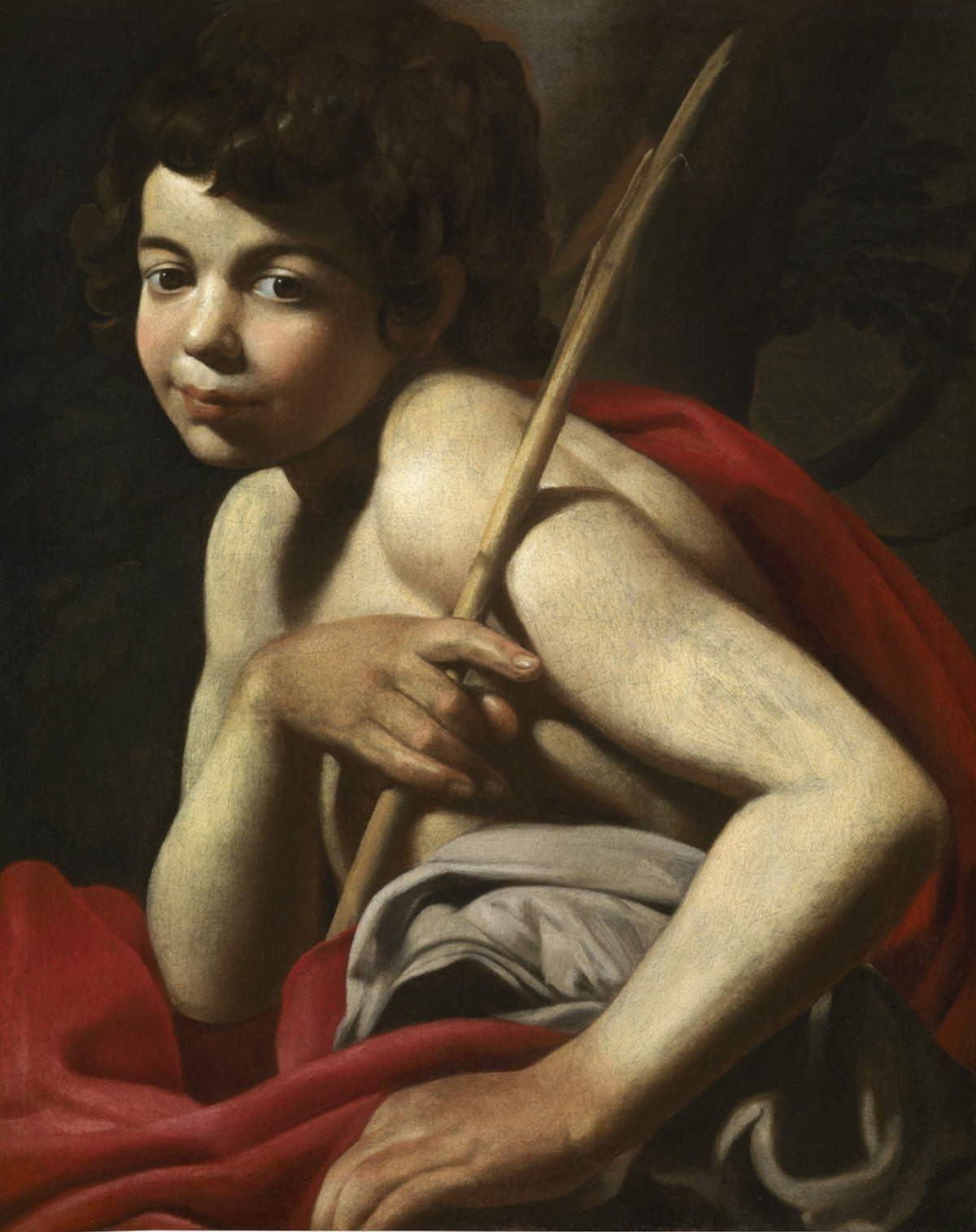 Battistello Caracciolo, St. John the Baptist as a Child (ca. 1622; oil on canvas, 62.5 x 50 cm)