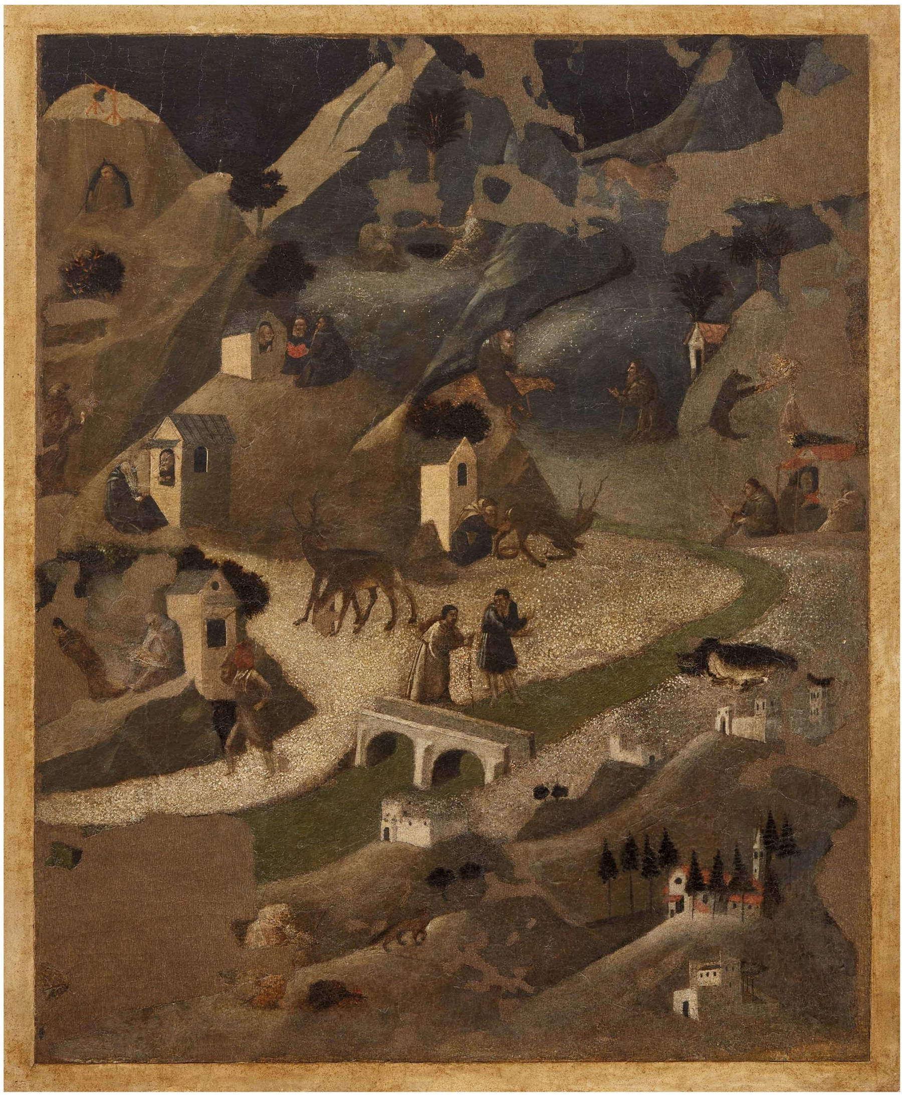 Beato Angelico, Tebaide (tempera su tavola trasportata su tela, 68,5 x 56 cm)