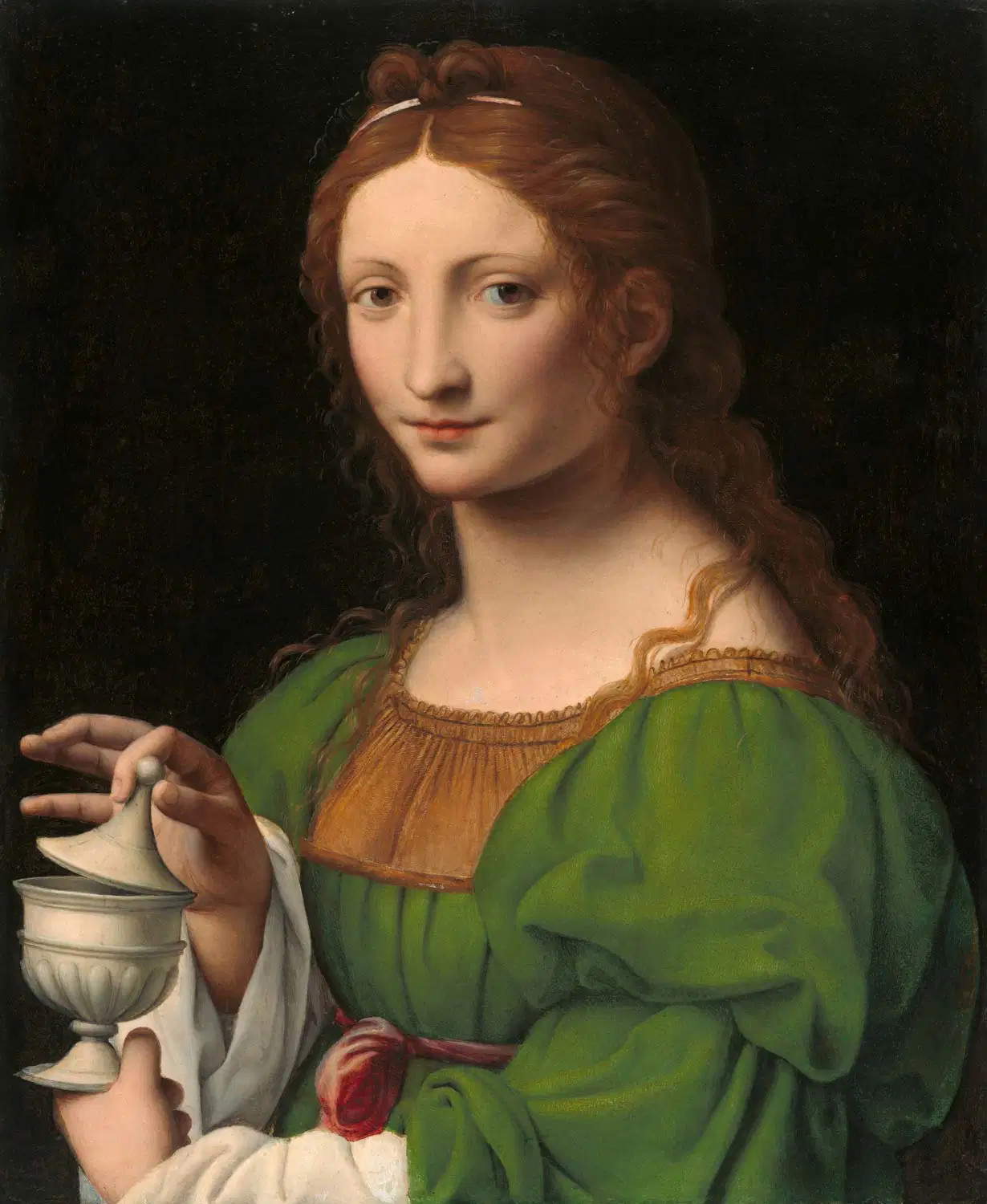 Bernardino Luini, La Magdalena (h. 1525; óleo sobre tabla, 58,8 x 47,8 cm; Washington, National Gallery of Art)