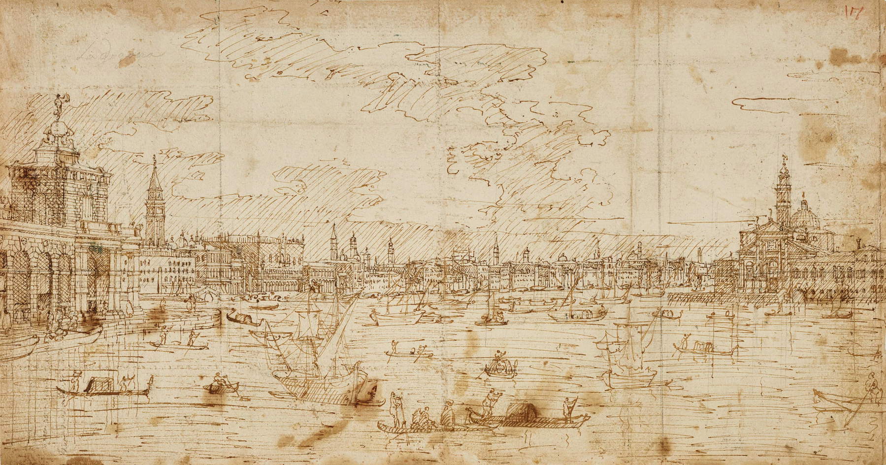 Bernardo Bellotto, The Basin of St. Mark from the Giudecca Canal (Darmstadt, Hessisches Landesmuseum) &copy; Wolfgang Fuhrmannek, Hessisches Landesmuseum Darmstadt