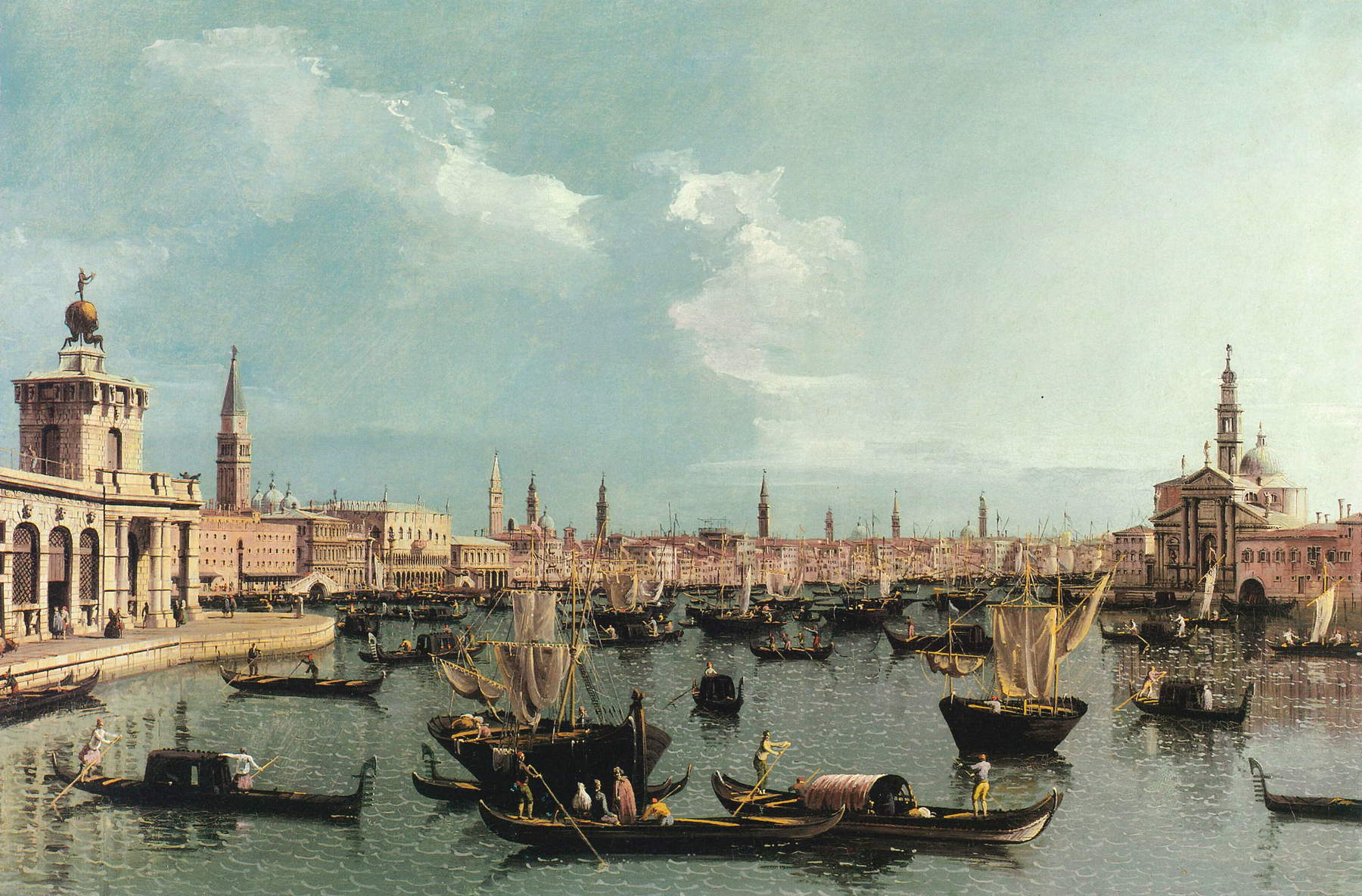 Bernardo Bellotto, The Basin of San Marco with the Customs House and Various Boats &copy; Christie's Images 1995
