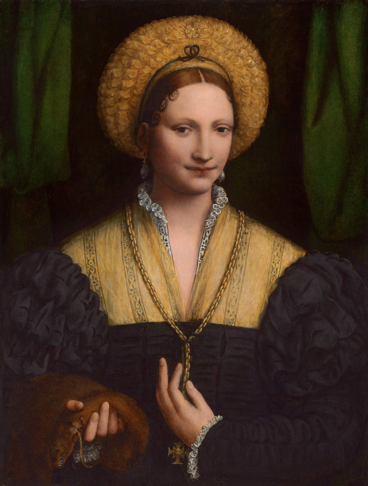 Bernardo Luini, Portrait of a Woman (1520–1525; oil on panel, 77 x 57.5 cm; Washington, National Gallery of Art, Andrew W. Mellon Collection &copy; Washington, D.C., National Gallery of Art, Andrew W. Mellon Collection