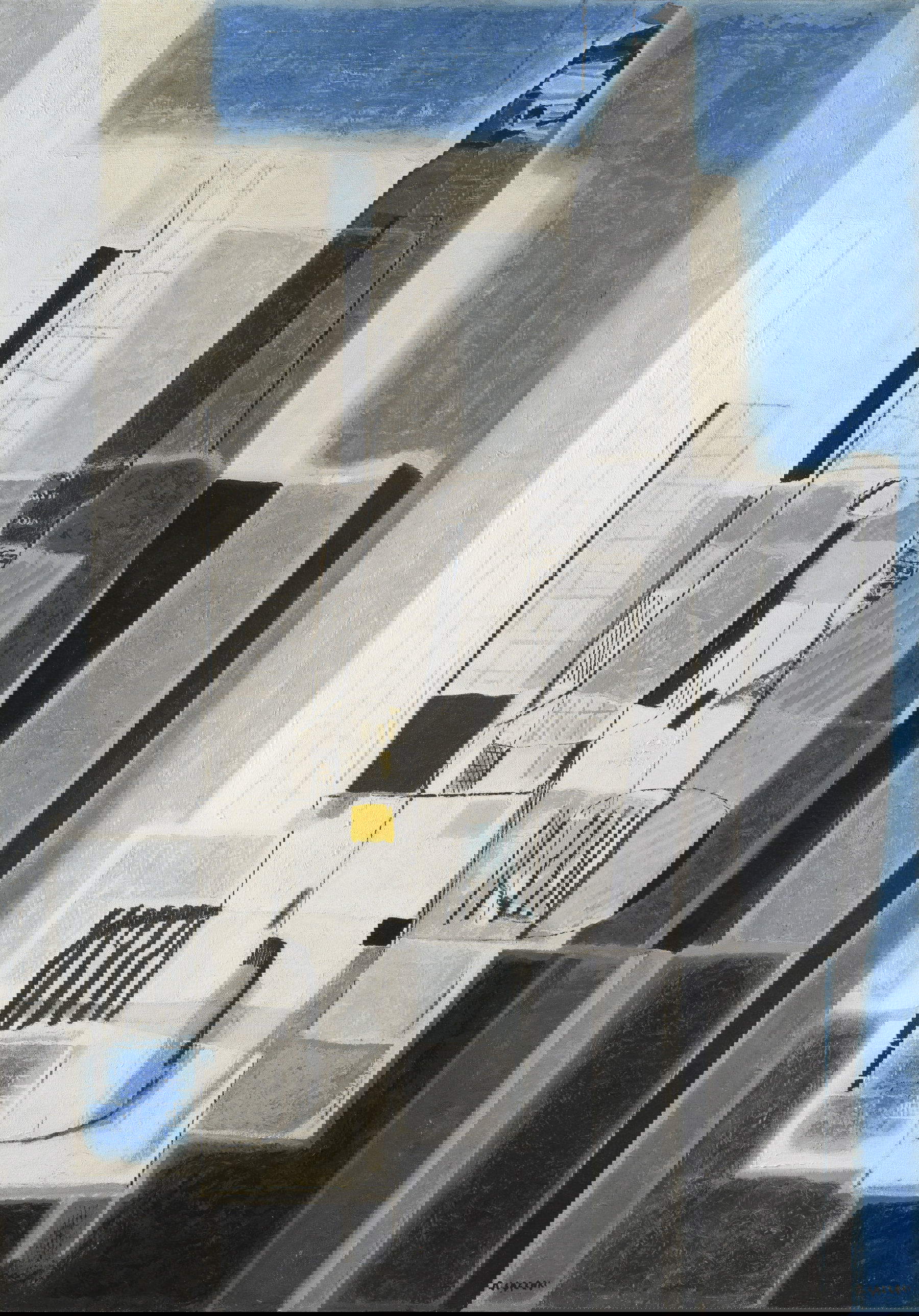 Bice Lazzari, Architecture I (1955; oil on canvas, 150 &times; 105 cm; Rome, Private Collection) Photo credit: Giorgio Benni