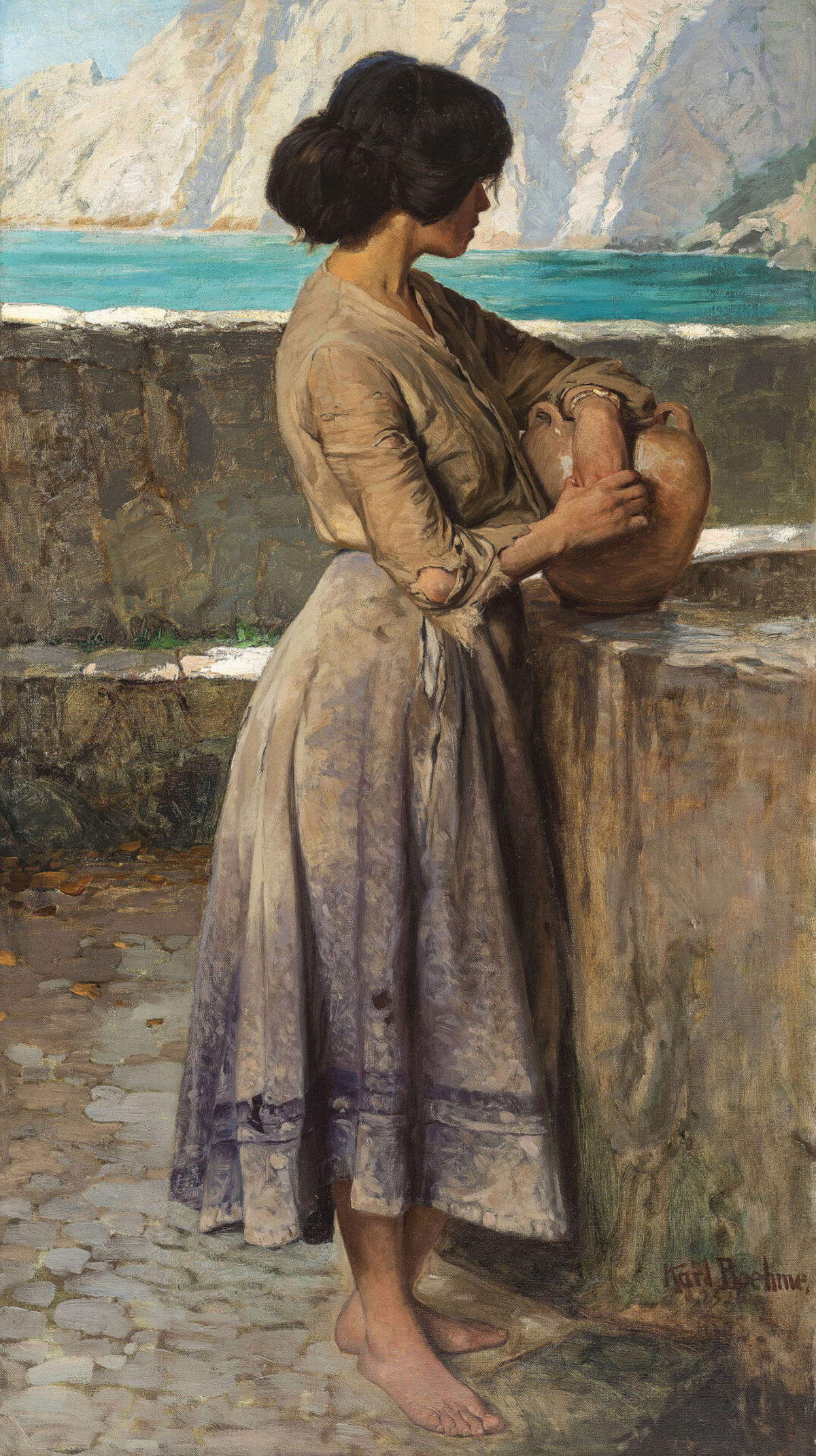 Bohme Karl, Madchen auf Capri um - Les filles autour de Capri (1900) Photo : Walter Bayer Munchen