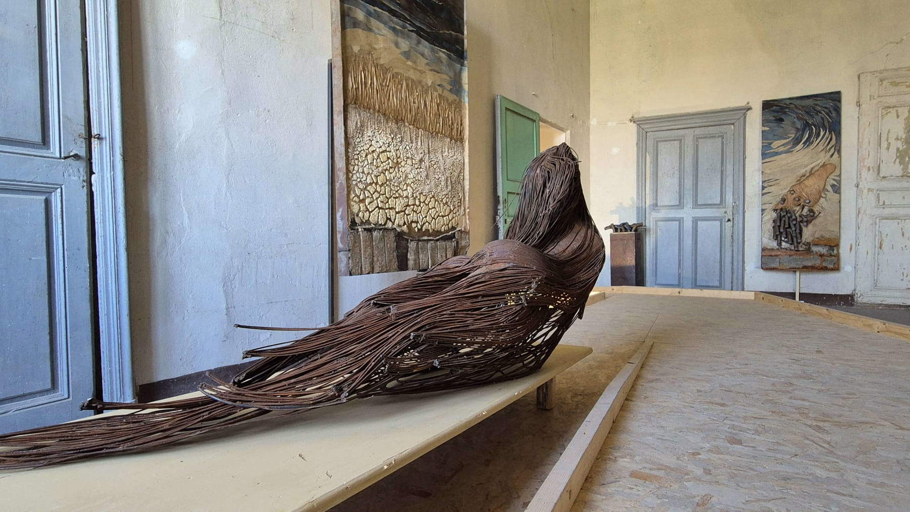 Allestimenti della mostra Racconti materici di Brunivo Buttarelli