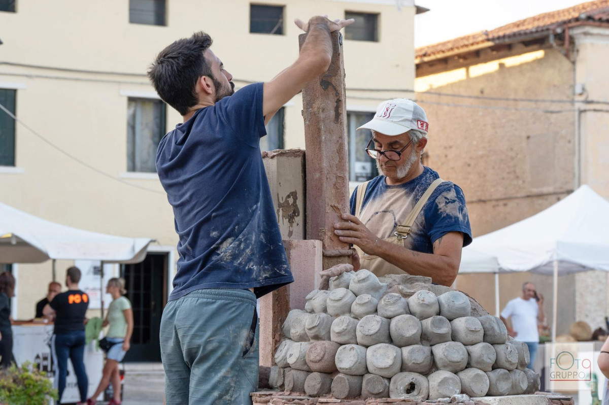 Preparazione del forno a Nove (Veneto)