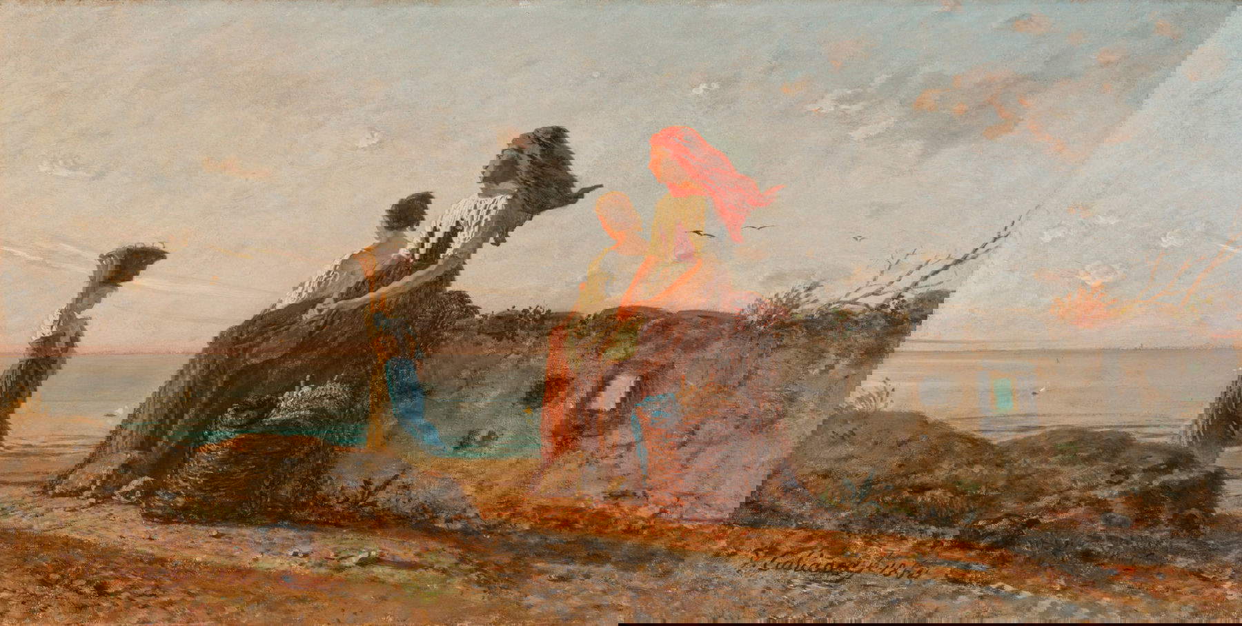 Vincenzo Cabianca, En el mar (1864; óleo sobre lienzo, 51 x 100,5 cm; Colección particular) Cortesía del Archivo Dini