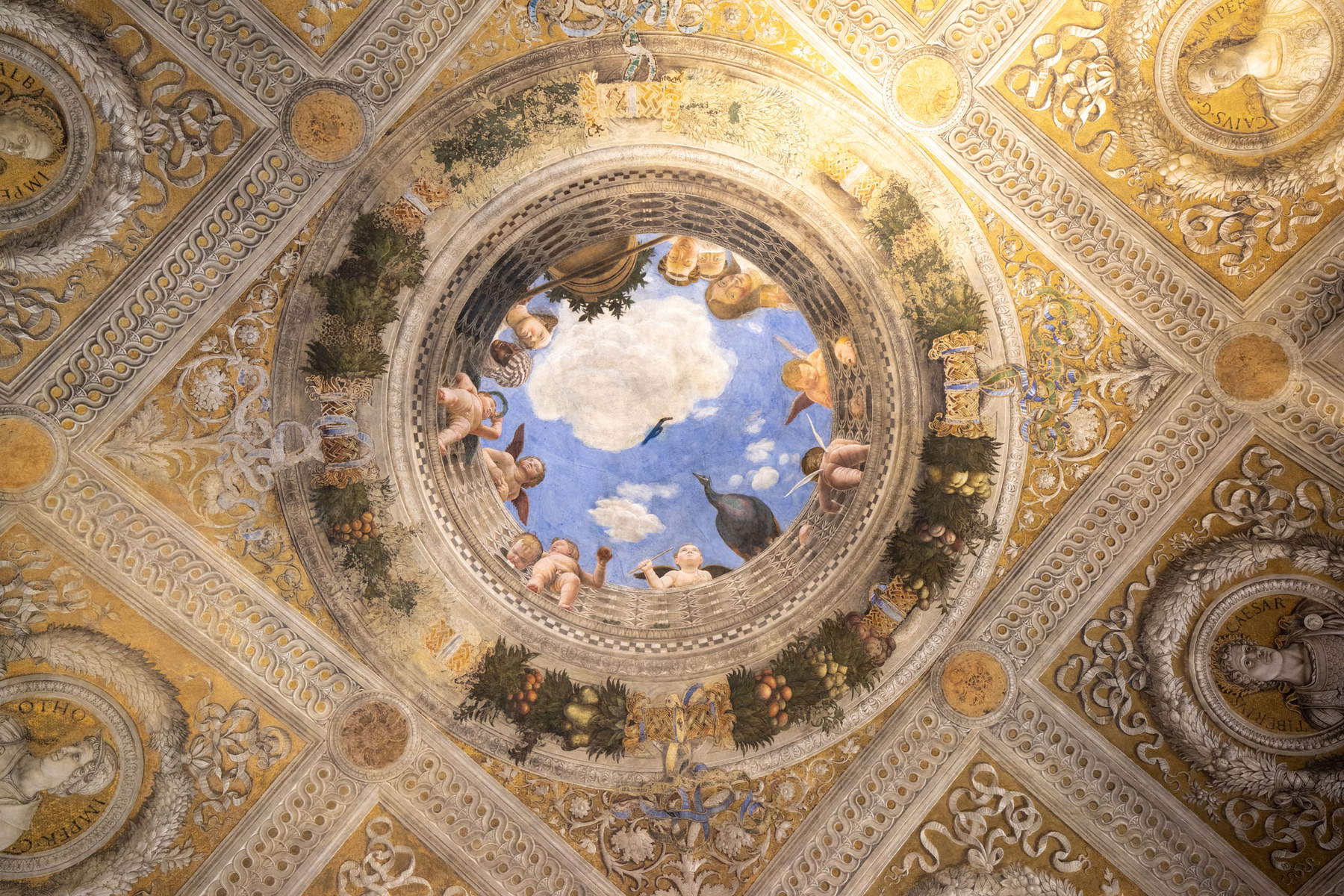 The famous oculus of the Bridal Chamber. Photo: Alessandro Pasquali - Danae Project