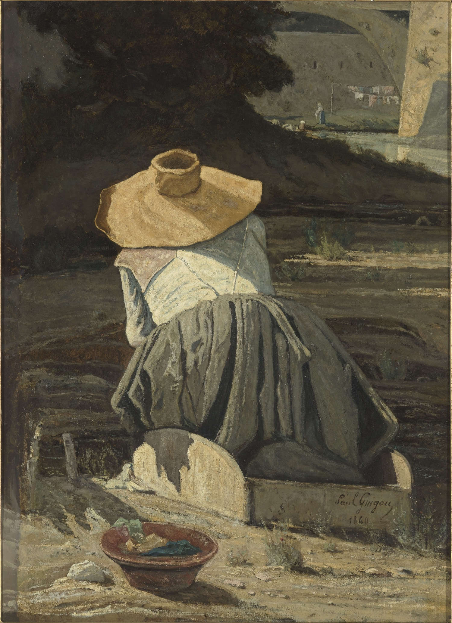 Camille Paul Guigou, Lavandera (1860; óleo sobre lienzo; París, Museo de Orsay) &copy; GrandPalaisRmn / Herv&eacute; Lewandowski