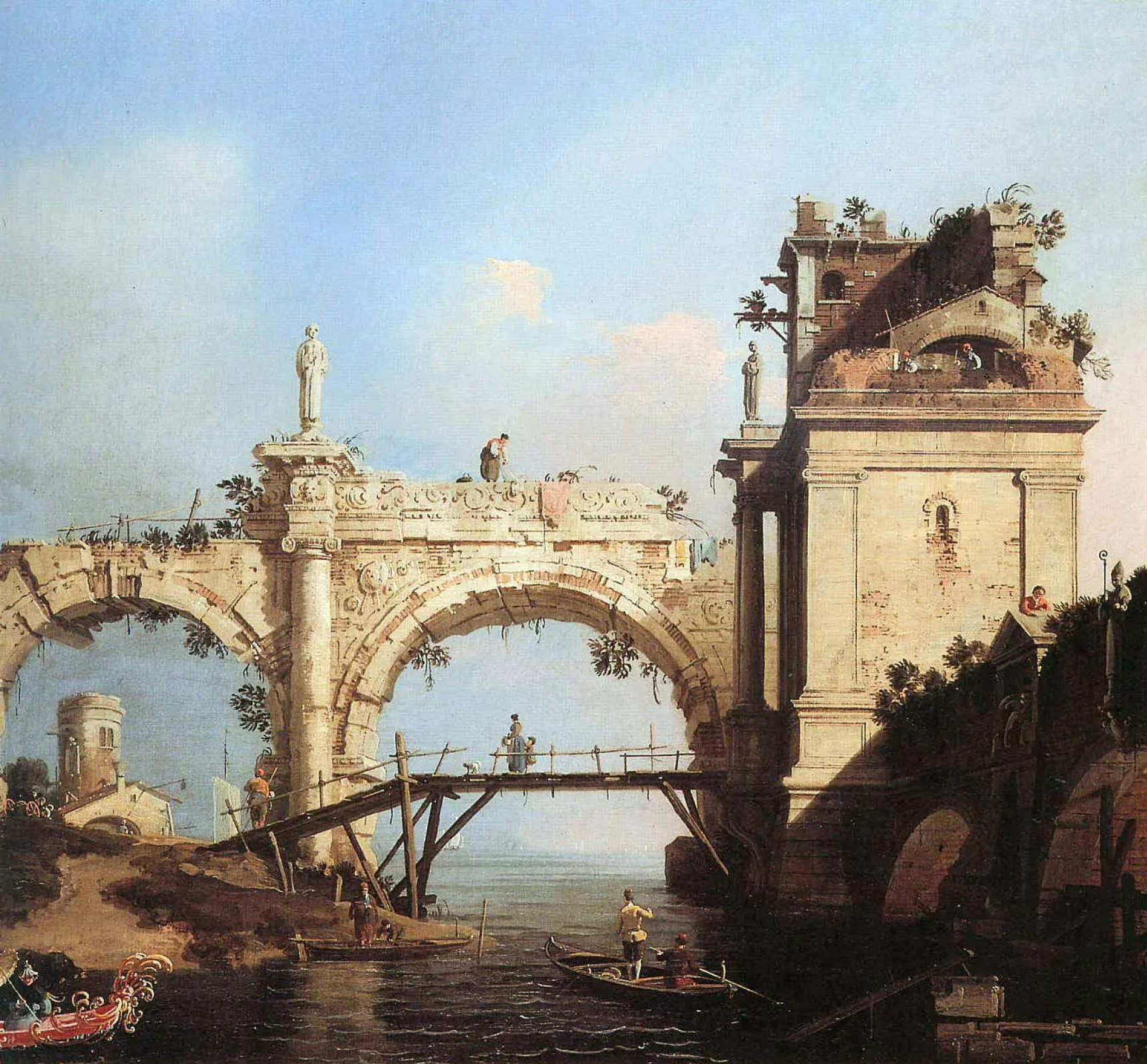Canaletto, *Capriccio with a Portico and a Ruined Pavilion* (oil on canvas; private collection)