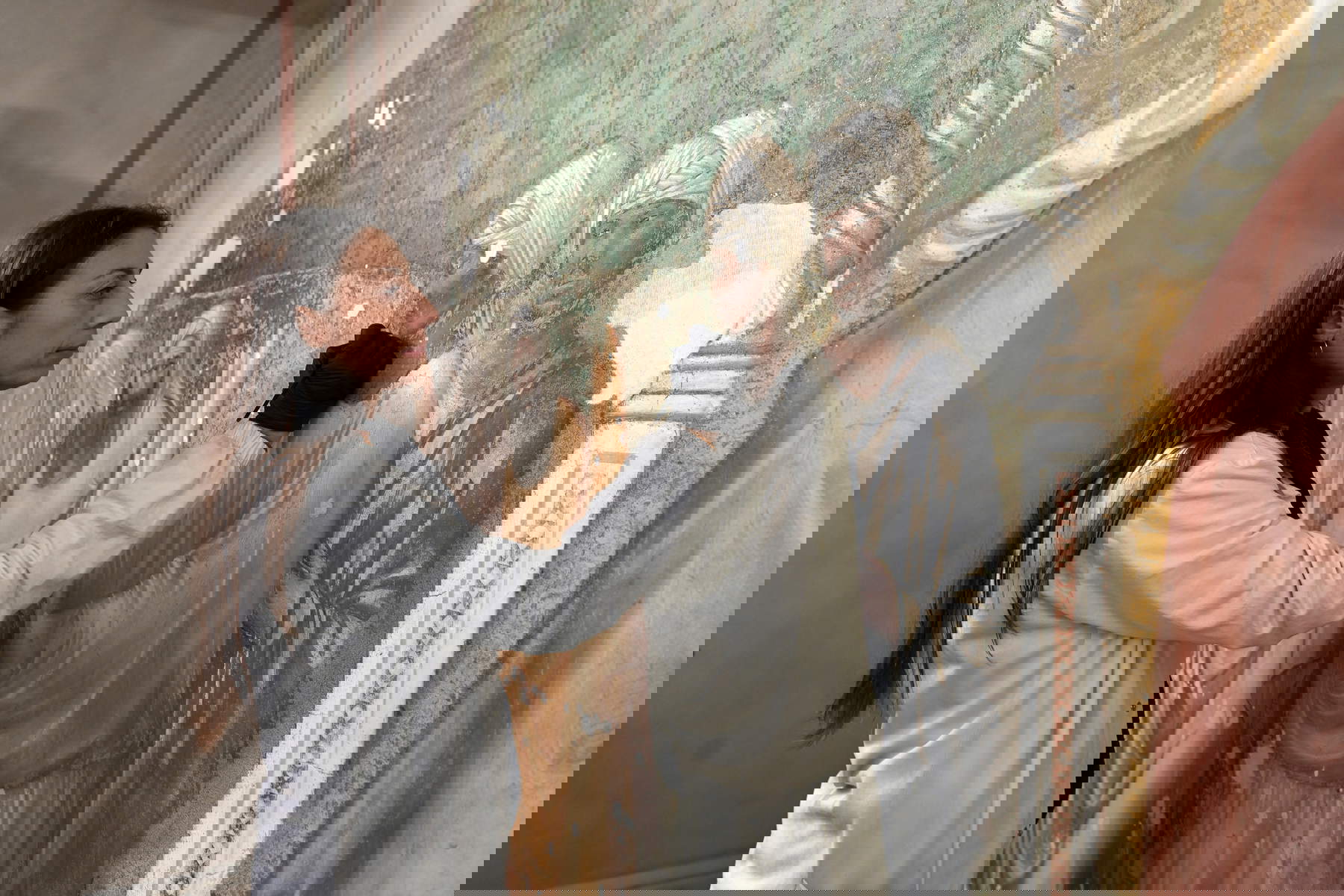 Florence, visite du chantier de restauration de la chapelle Bardi pour voir de plus près les fresques de Giotto