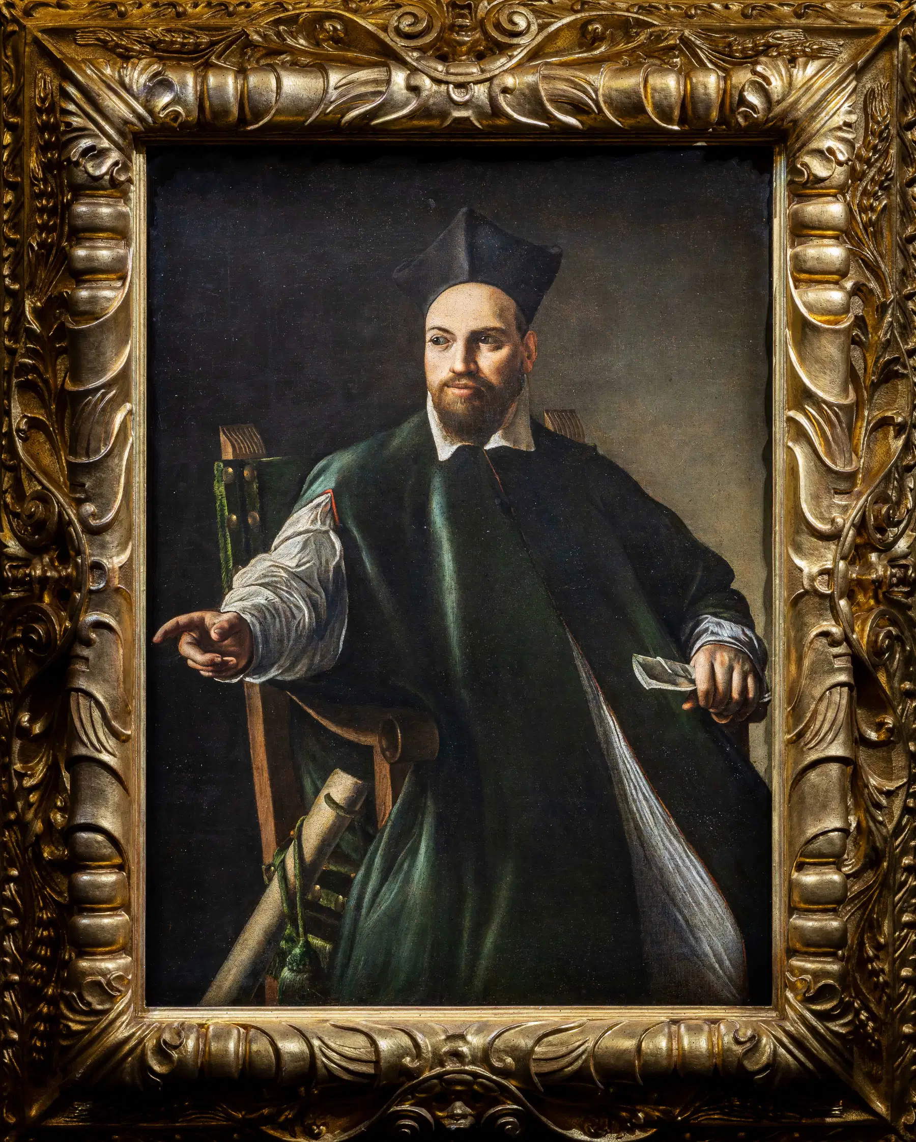 Caravaggio, Ritratto di Maffeo Barberini (1599 circa; olio su tela, 124 x 90 cm; Collezione privata). Foto: Alessandro Panunzi Studio