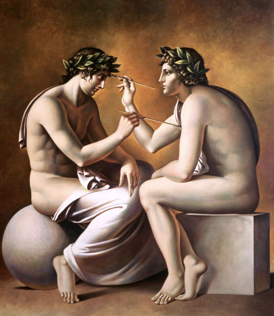 Carlo Maria Mariani, „Die Hand gehorcht dem Verstand“ (1983; Öl auf Leinwand, 200 x 175 cm; Privatsammlung)
