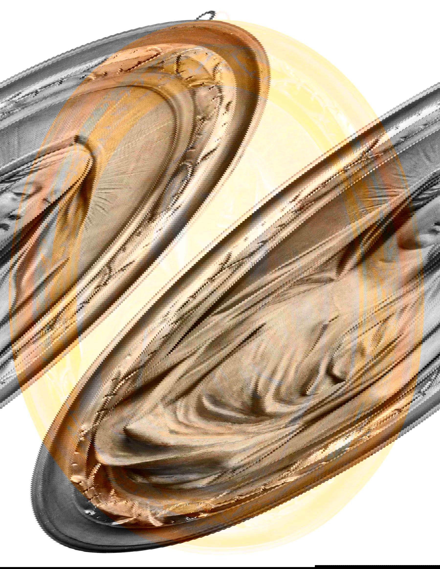 Carlo Sarti, Madonna (terracotta patina entro cornice dorata, 70 x 56 cm) Presentato da Maurizio Nobile Fine Art