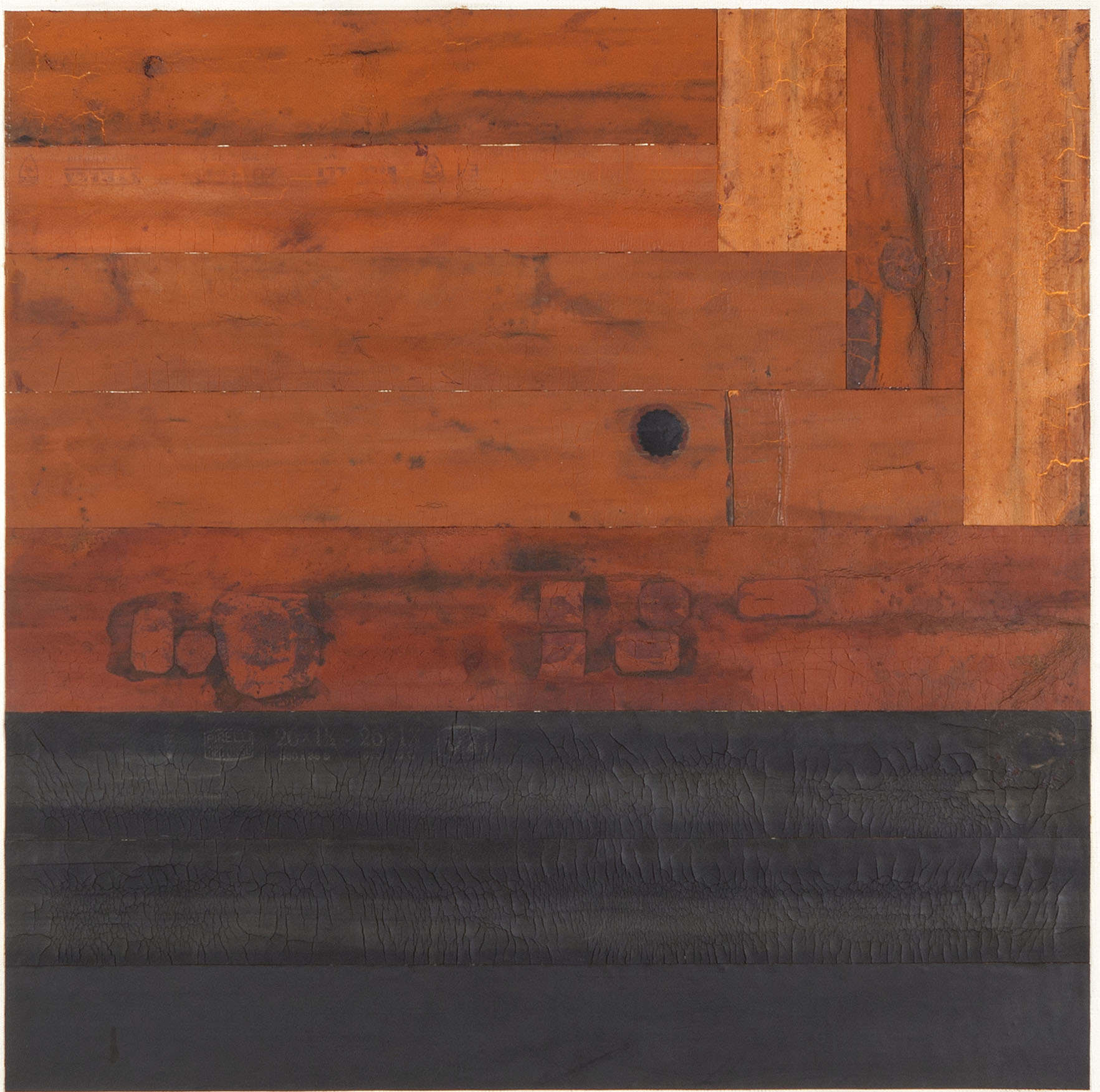 Carol Rama, « Smentire il bianco » (1974 ; chambres à air sur toile ; Collections Gallerie d&rsquo;Italia - Intesa Sanpaolo). Photo : Patrimoine artistique Intesa Sanpaolo / Paolo Vandrasch, Milan &copy; Archives Carol Rama, Turin