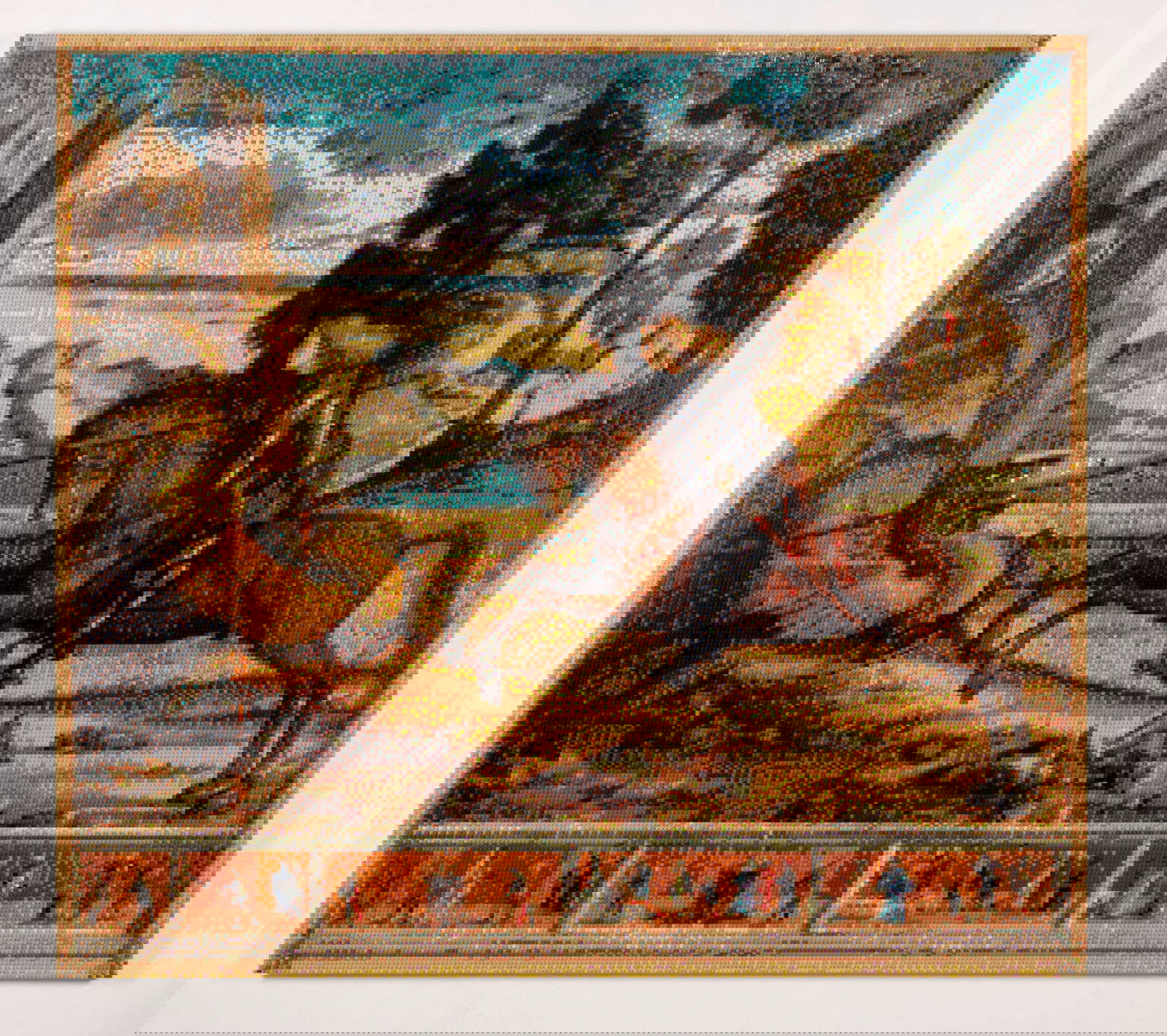 Ai Weiwei, Untitled (St. George Slaying a Dragon) (2022; toy bricks, 185 x 203 cm). Courtesy of Ai Weiwei Studio and Continua Gallery. Photo: Duccio Benvenuti - Art Store