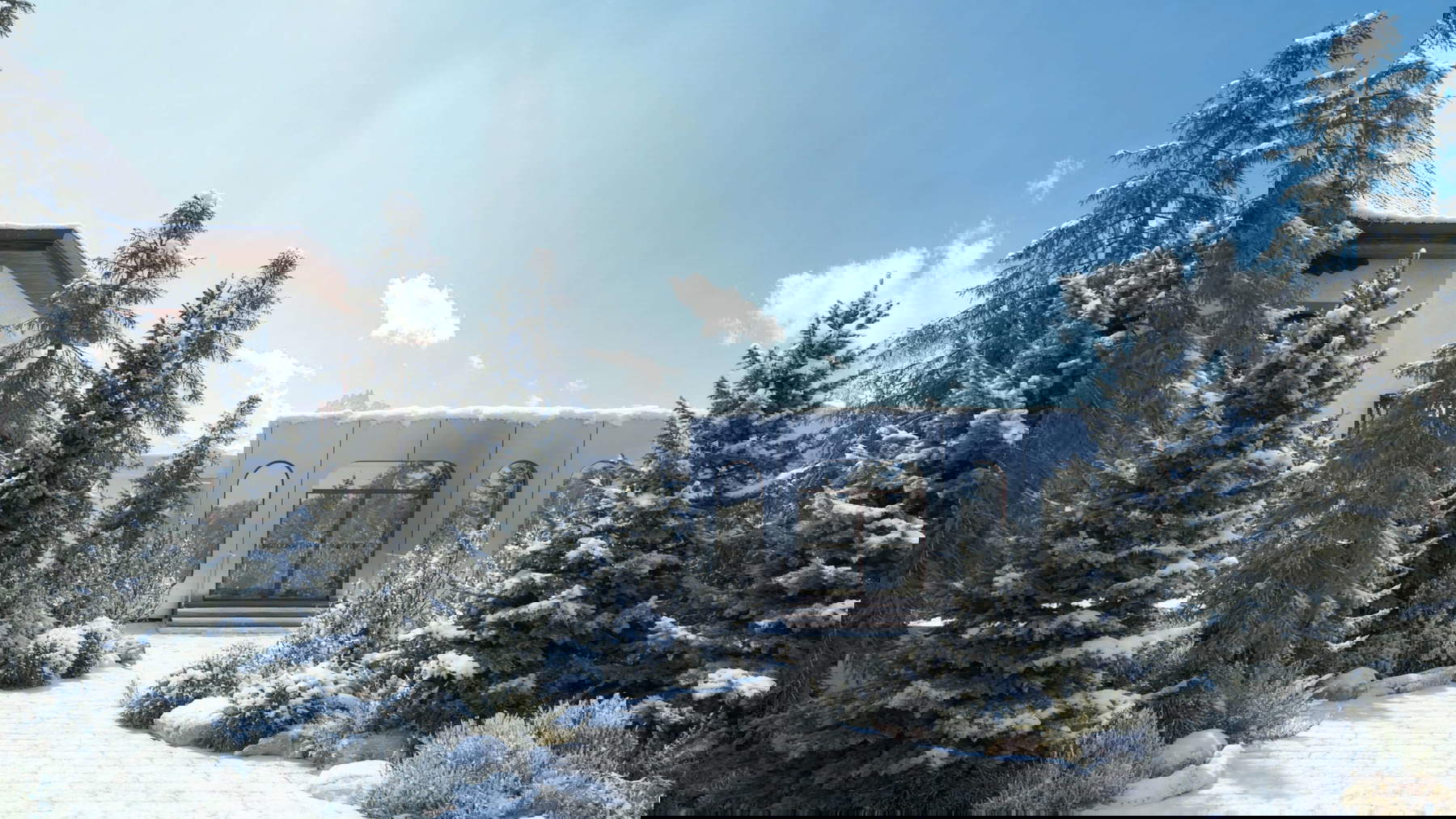 Casa Italia, Cortina d'Ampezzo. Rendering: Nature and Architecture for CONI