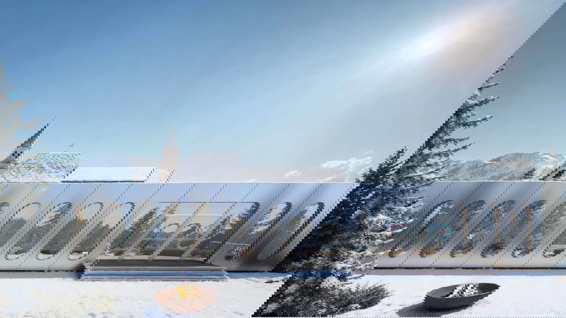 Casa Italia, Cortina d'Ampezzo. Rendering: Nature and Architecture for CONI