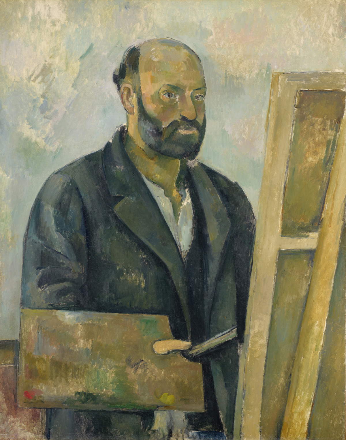 Paul Cezanne, Autoritratto con tavolozza (1890; olio su tela, 92 x 73 cm; Collezione Emil B&uuml;hrle, prestito a lungo termine al Kunsthaus Z&uuml;rich)