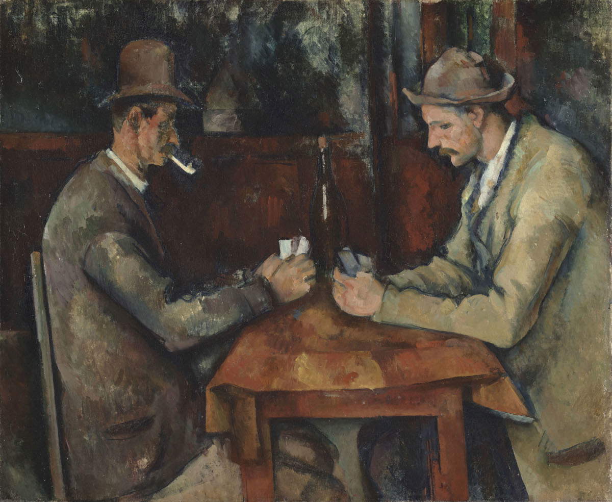 Paul Cezanne, I giocatori di carte (1893&ndash;1896; olio su tela, 47 x 56,5 cm; Parigi, Mus&eacute;e d'Orsay) &copy; Mus&eacute;e d'Orsay, Dist. GrandPalaisRmn / Patrice Schmidt