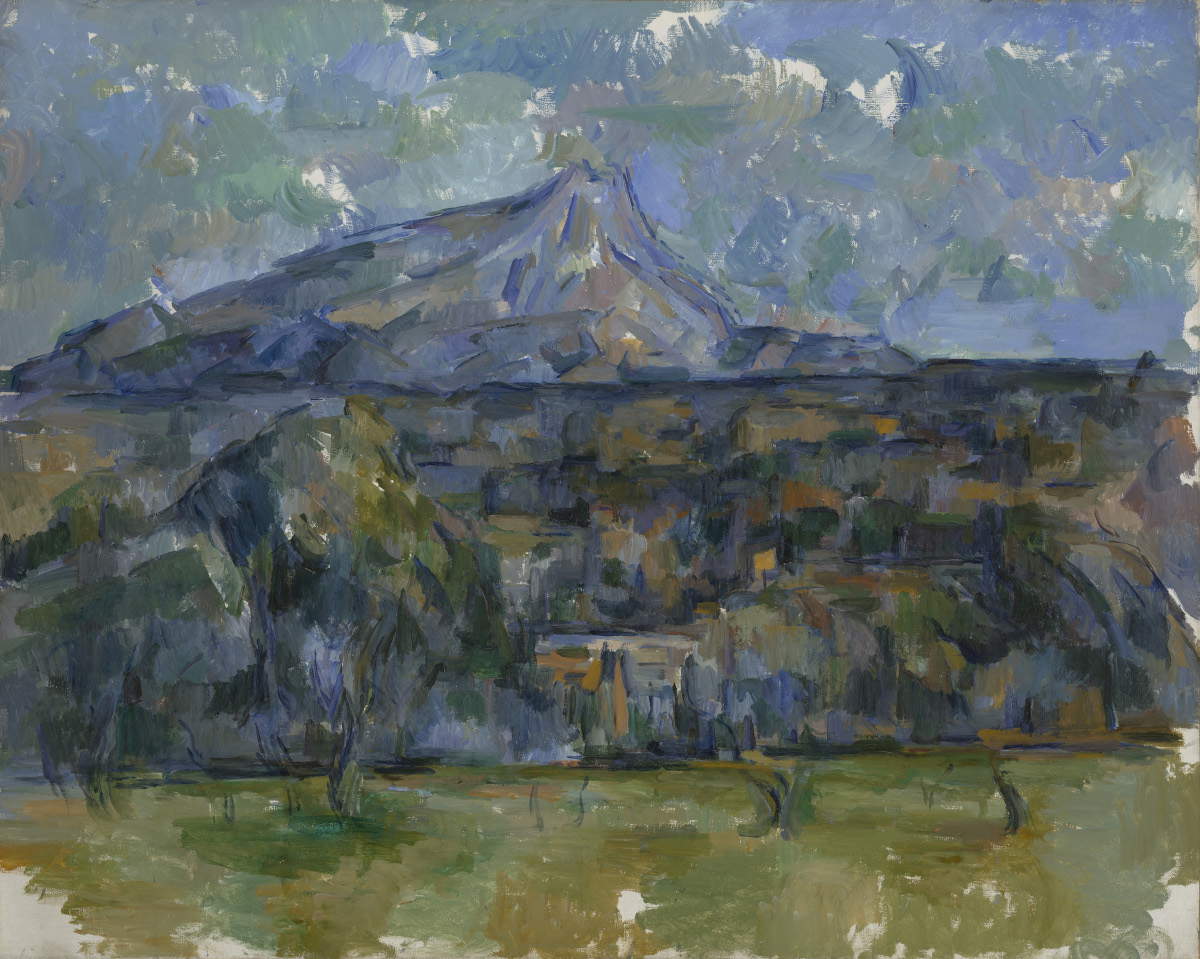 Paul Cezanne, La Montagna Sainte-Victoire vista da Les Lauves (1904-1905; olio su tela, 63,8 x 81,6 cm; Kansas City, Missouri, The Nelson-Atkins Museum of Art). Su gentile concessione di Nelson-Atkins Digital Production &amp; Preservation