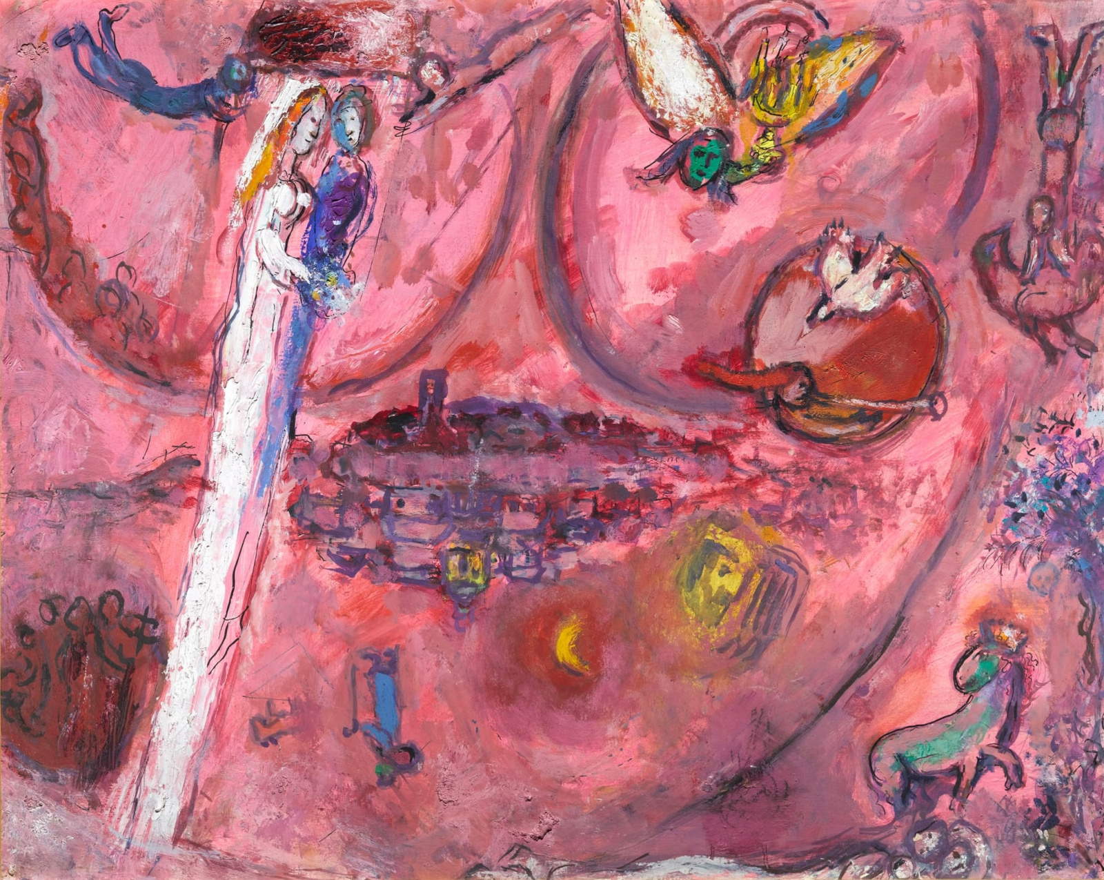 Marc Chagall, Skizze für das Hohelied III (1957; Nizza, Mus&eacute;e National Marc Chagall)
