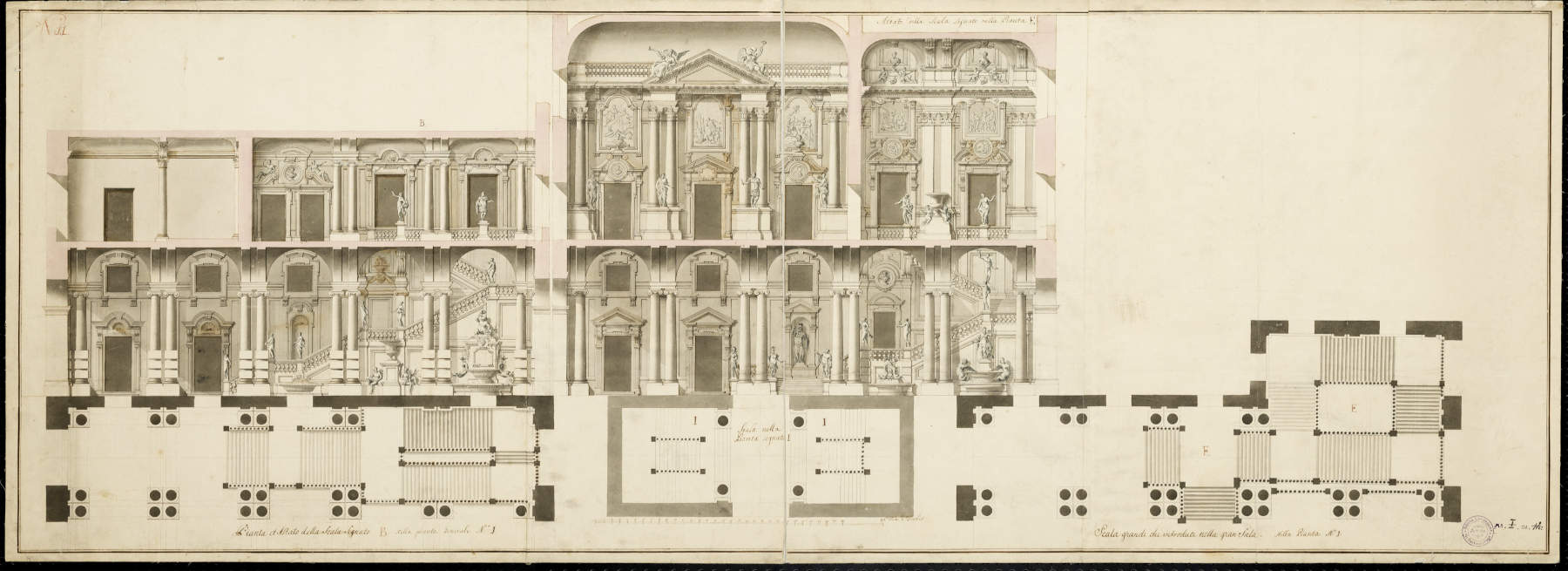 Gaetano Chiaveri, Dresde, 5.º proyecto para la nueva construcción del Palacio Real, 1748. &copy; Landesamt f&uuml;r Denkmalpflege Sachsen. Foto: Sven Pank (Organismo regional para la conservación del patrimonio cultural de Sajonia)