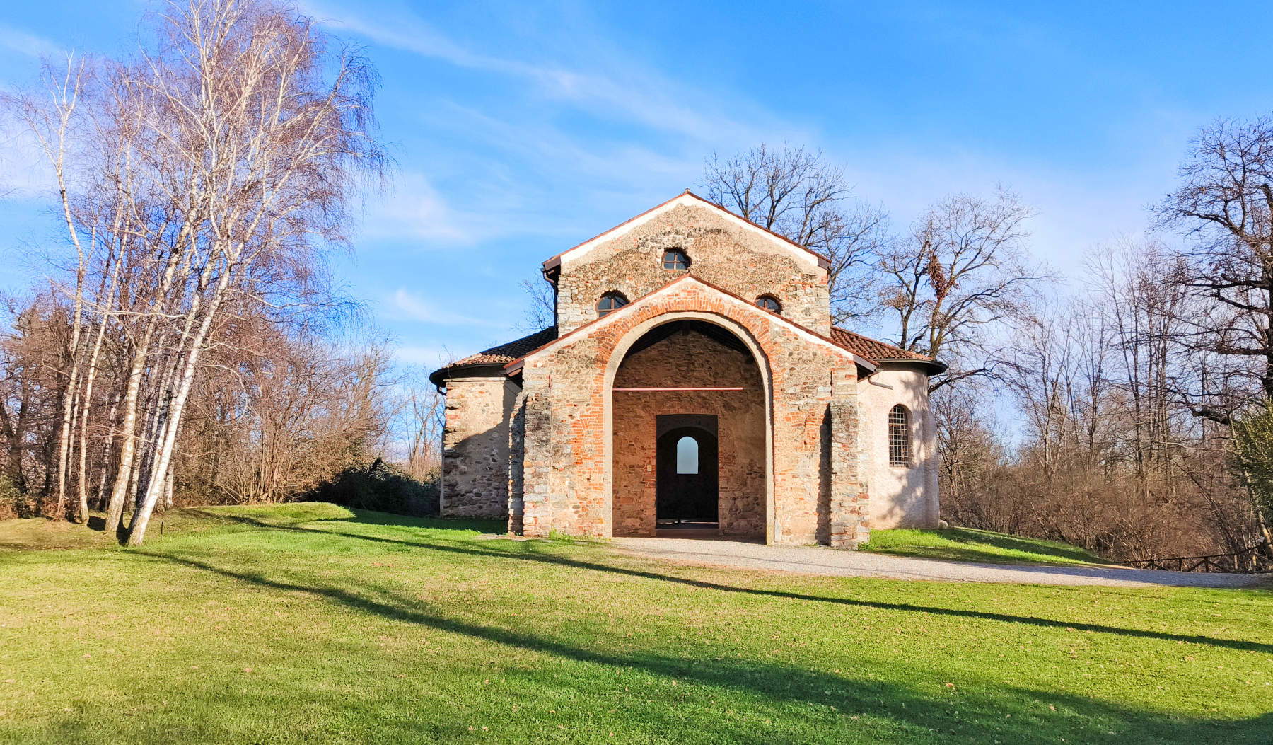 The Church of Santa Maria foris portas in Castelseprio, seen within the park &copy; Ministry of Culture, all rights reserved