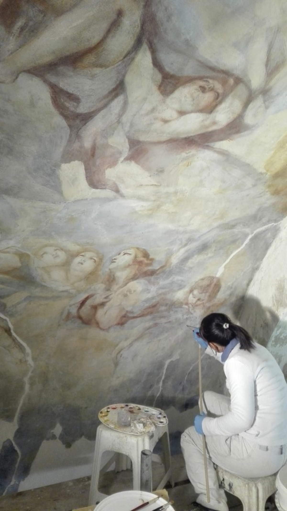 Die Restaurierung. Foto: S. Taranta