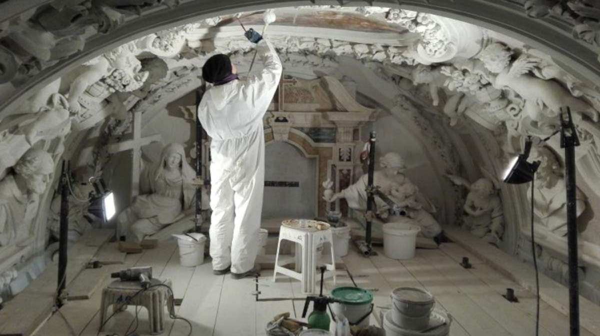 Die Restaurierung. Foto: S. Taranta