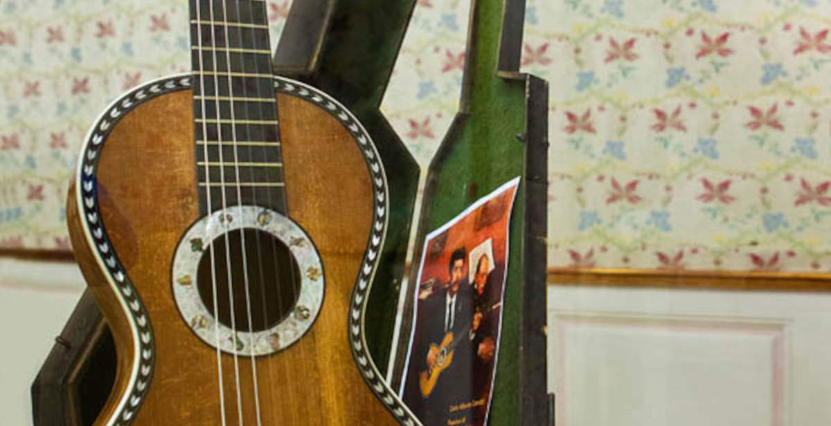 The guitar painted by Degas is on display in Cremona alongside thirty 19th-century instruments