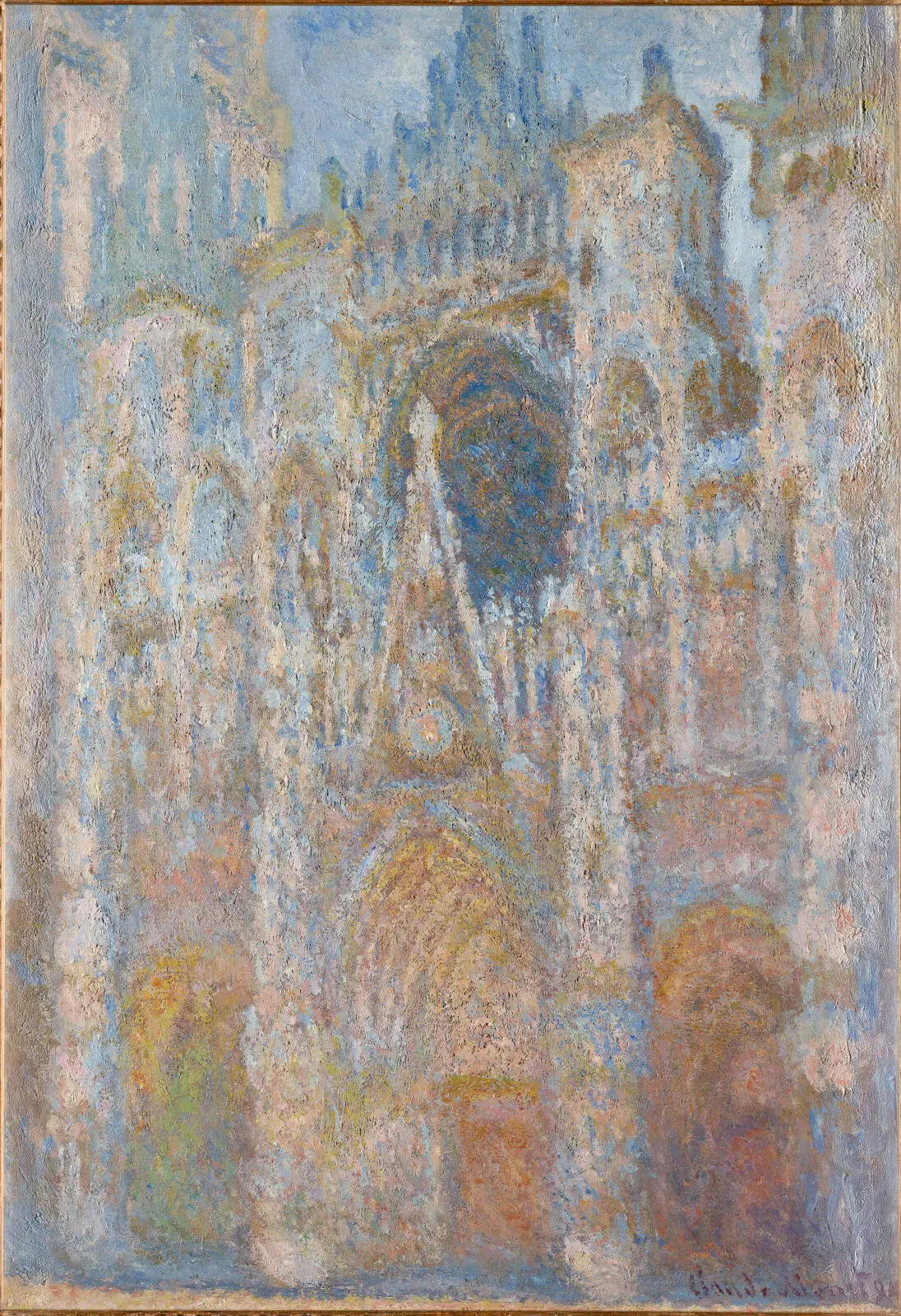Claude Monet, Rouen Cathedral. The Portal, Morning Sun (1893; oil on canvas, 92.2 x 63.0 cm; Paris, Mus&eacute;e d’Orsay, bequest of Count Isaac de Camondo, 1911, RF 2000) &copy; Grand Palais Rmn (Mus&eacute;e d’Orsay) / Adrien Didierjean