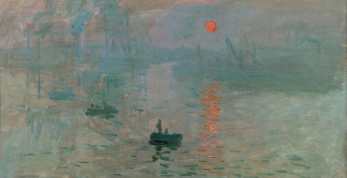 Claude Monet, Impression: soleil levant (1872; olio su tela, 48 x 63 cm; Parigi, Mus&eacute;e Marmottan Monet)