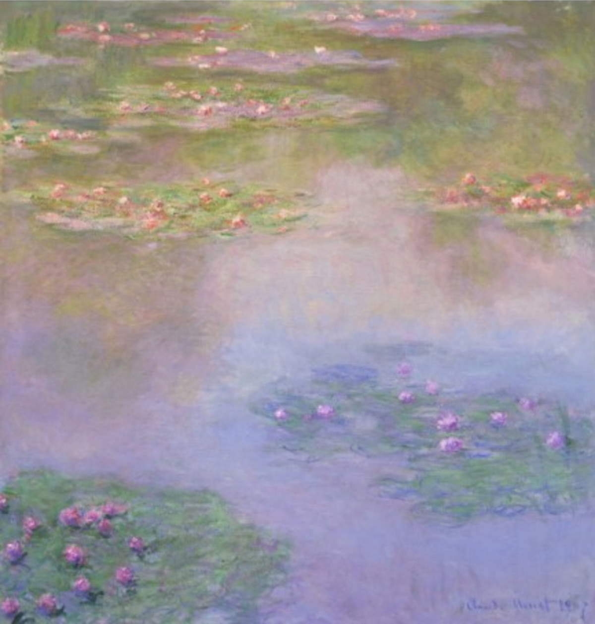 Claude Monet, Water Lilies (signed and dated 1907; oil on canvas, 93.7 x 89.5 cm)