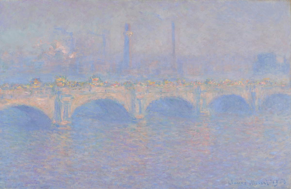 Claude Monet, Waterloo Bridge (1903; oil on canvas, 65 x 100 cm; The Scharf Collection)