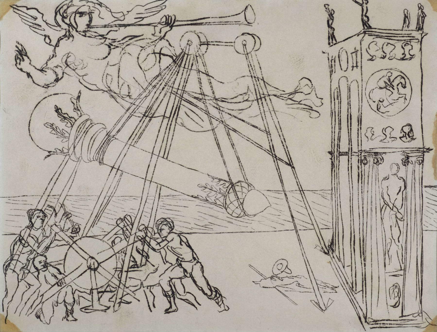 Corrado Cagli, Allegory of Triumph (1940; oil on paper, 215 &times; 285 mm)
