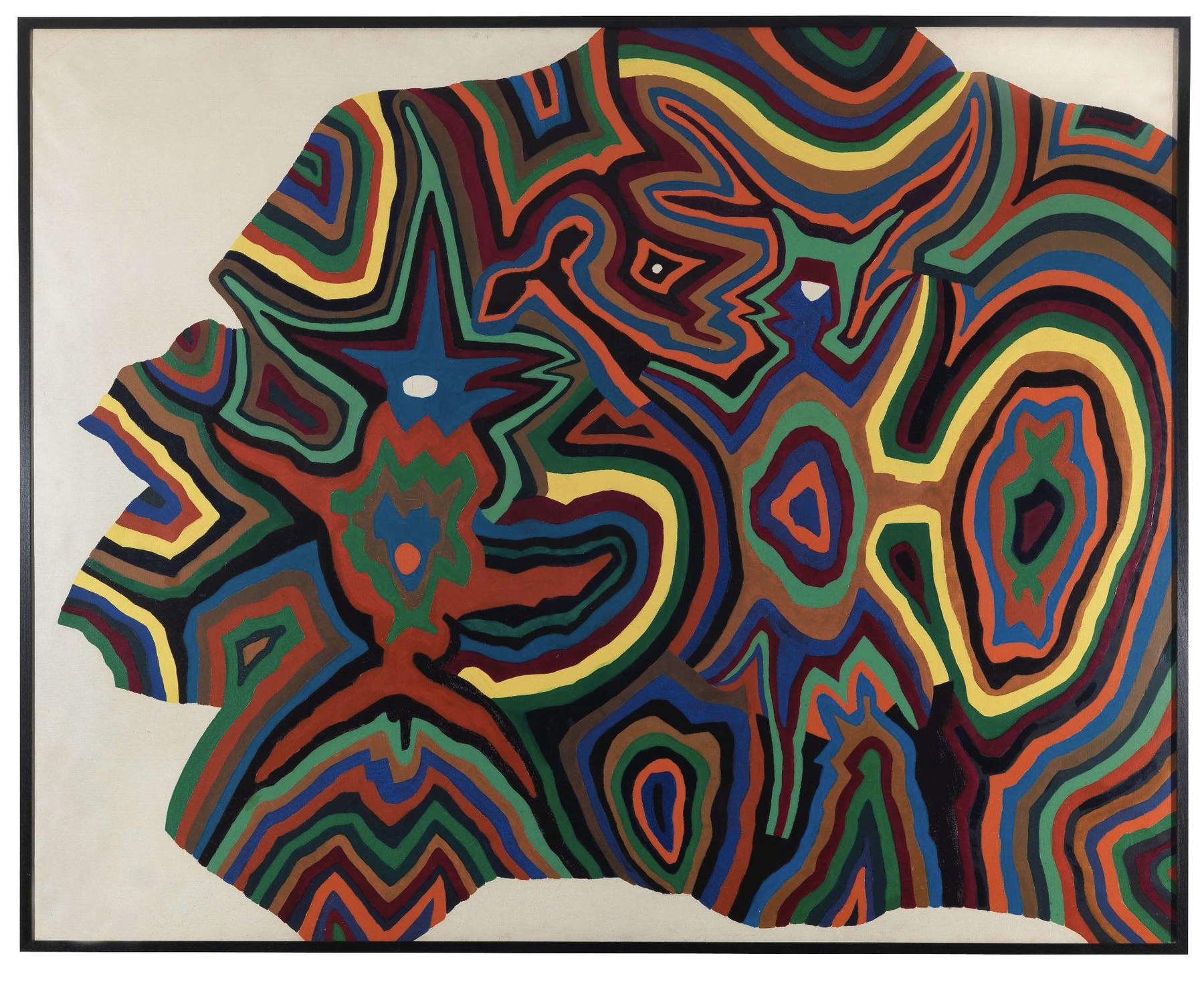 Corrado Cagli, Curcurù and Bambar (1965; oil on canvas, 162 x 200 cm)