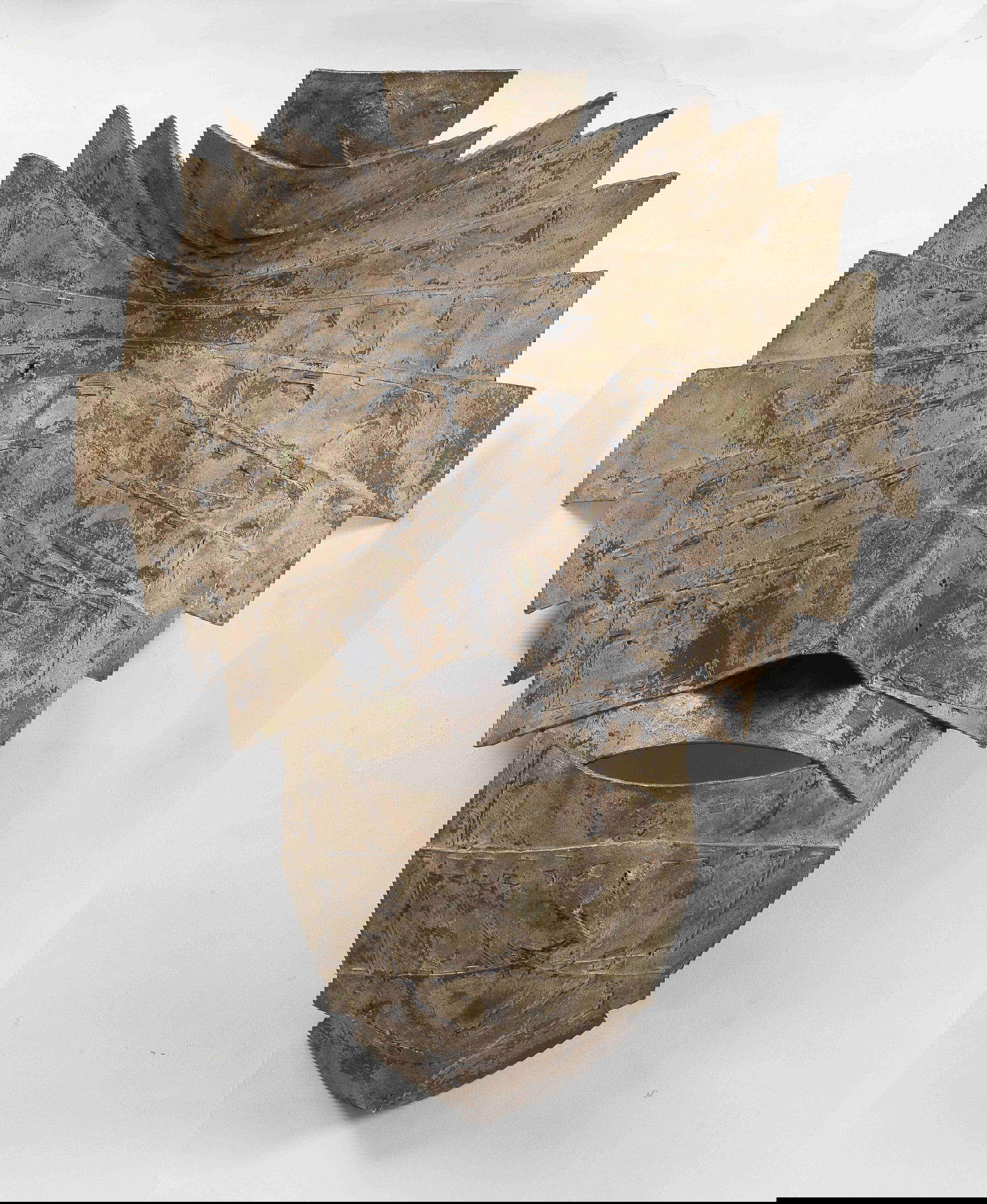 Corrado Cagli, Goleador's Mask (1961; silver, 39 x 32 cm)