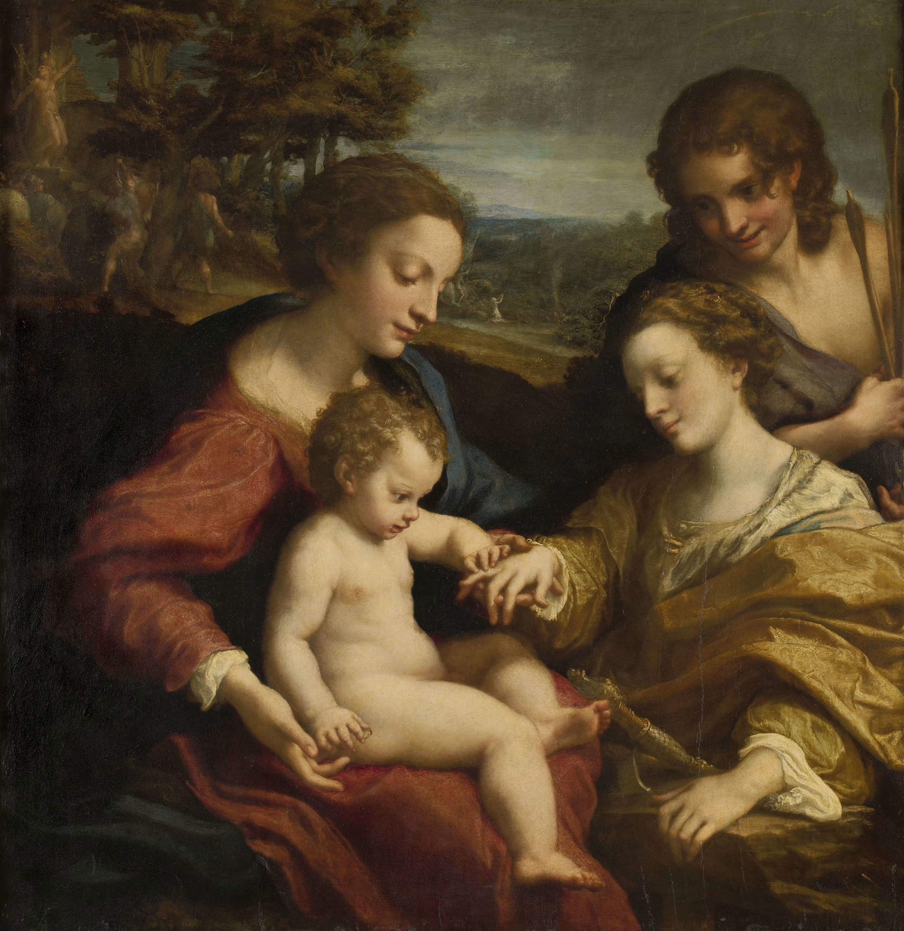 Correggio, Le Mariage mystique de sainte Catherine et de saint S&eacute;bastien (vers 1525-1527 ; Paris, Louvre). &copy; GrandPalaisRmn (mus&eacute;e du Louvre) / Ren&eacute;-Gabriel Ojeda