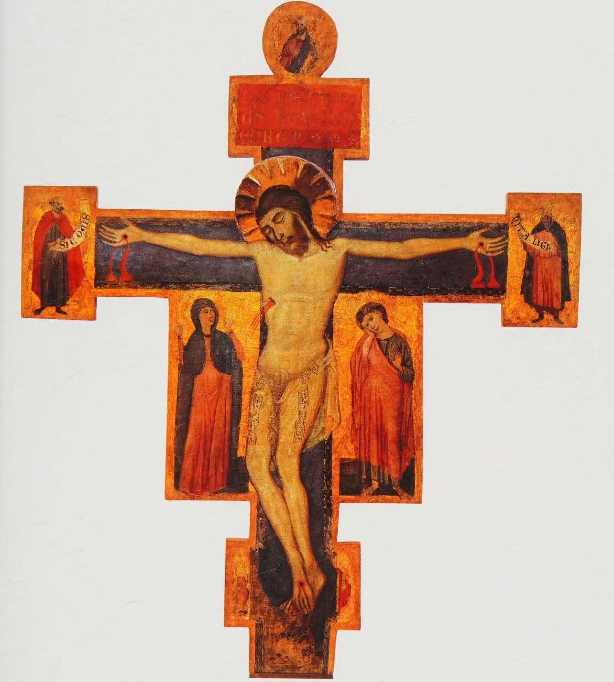 Corso di Buono, *Painted Cross* (tempera on panel, 160 x 163 cm; Castelfiorentino, Museum of Santa Verdiana)