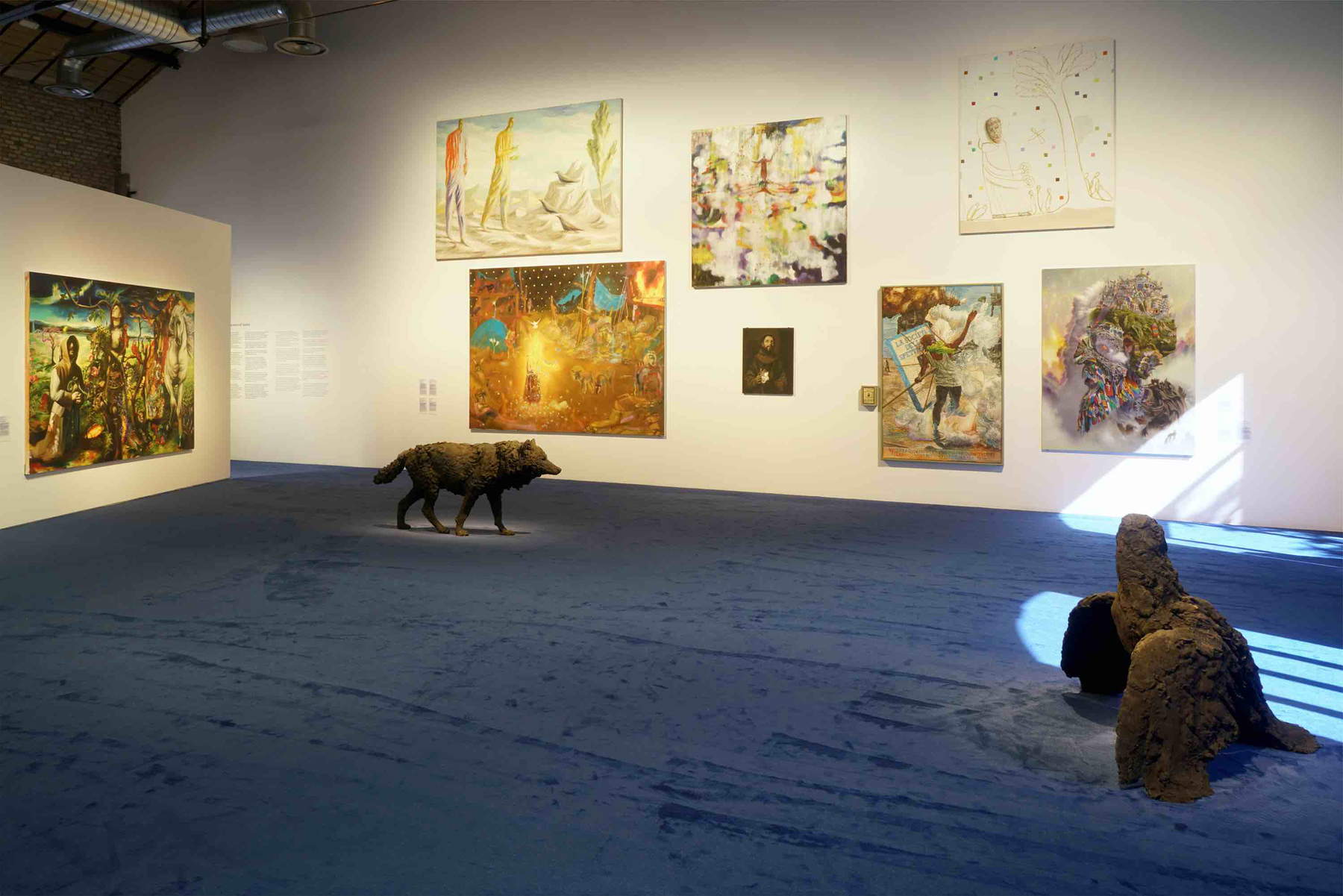 Setting up the exhibition Creatures, Creators. Saint Francis and contemporary art. Photo: &copy;Luis Do Rosario. Courtesy of MAXXI Foundation.