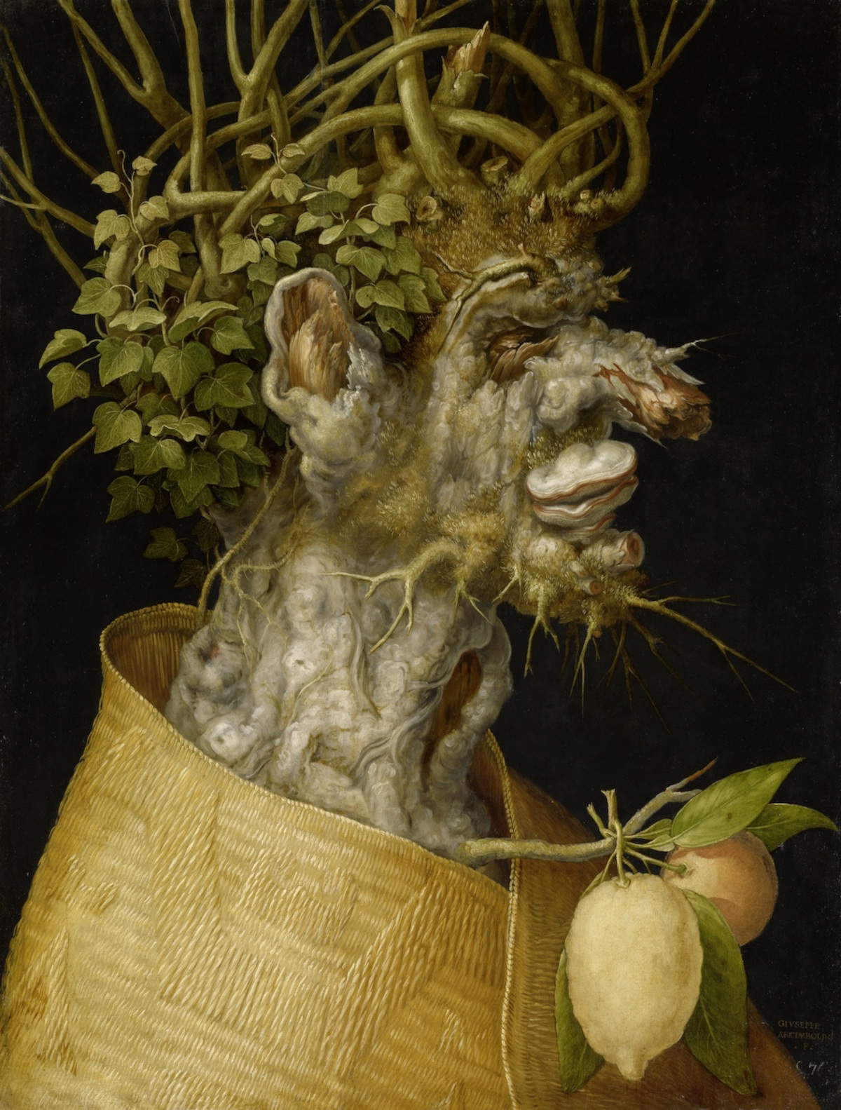 Giuseppe Arcimboldo, The Winter (1563; oil on panel) &copy; KHM-Museumsverband