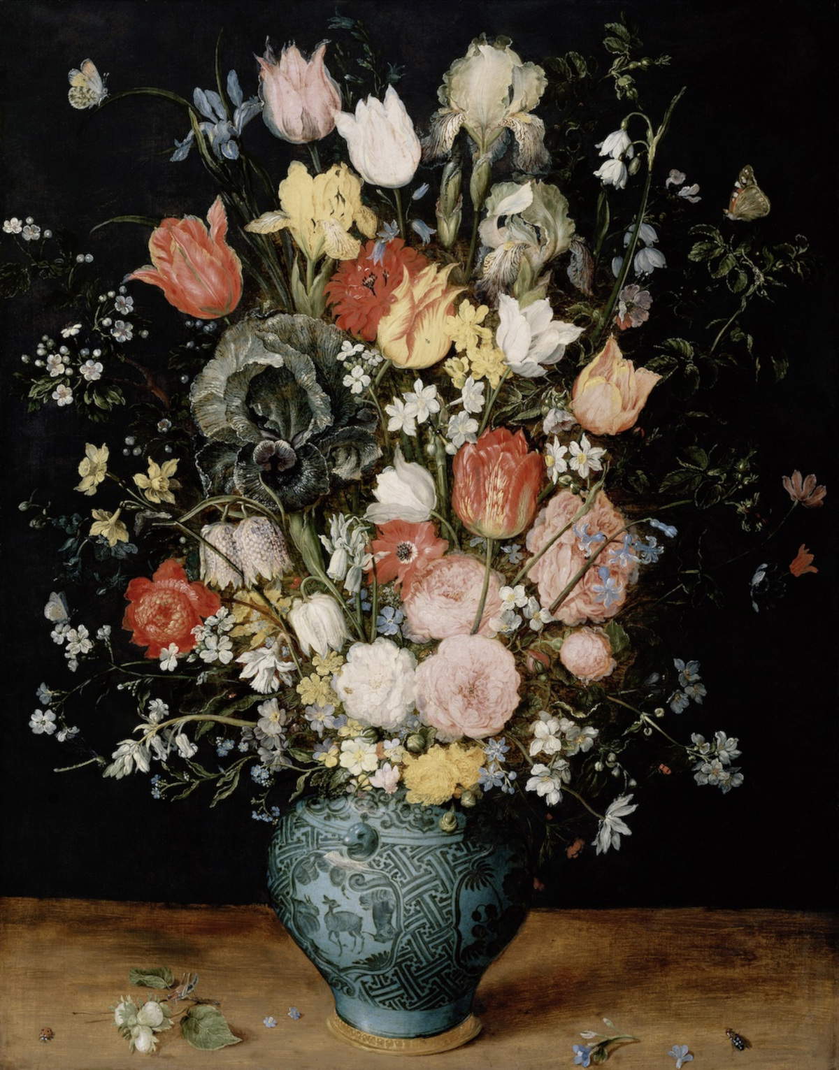 Jan Brueghel the Elder, Bouquet of Flowers with Funeral Irises in a Chinese Vase (c. 1608; oil on panel) &copy; KHM-Museumsverband