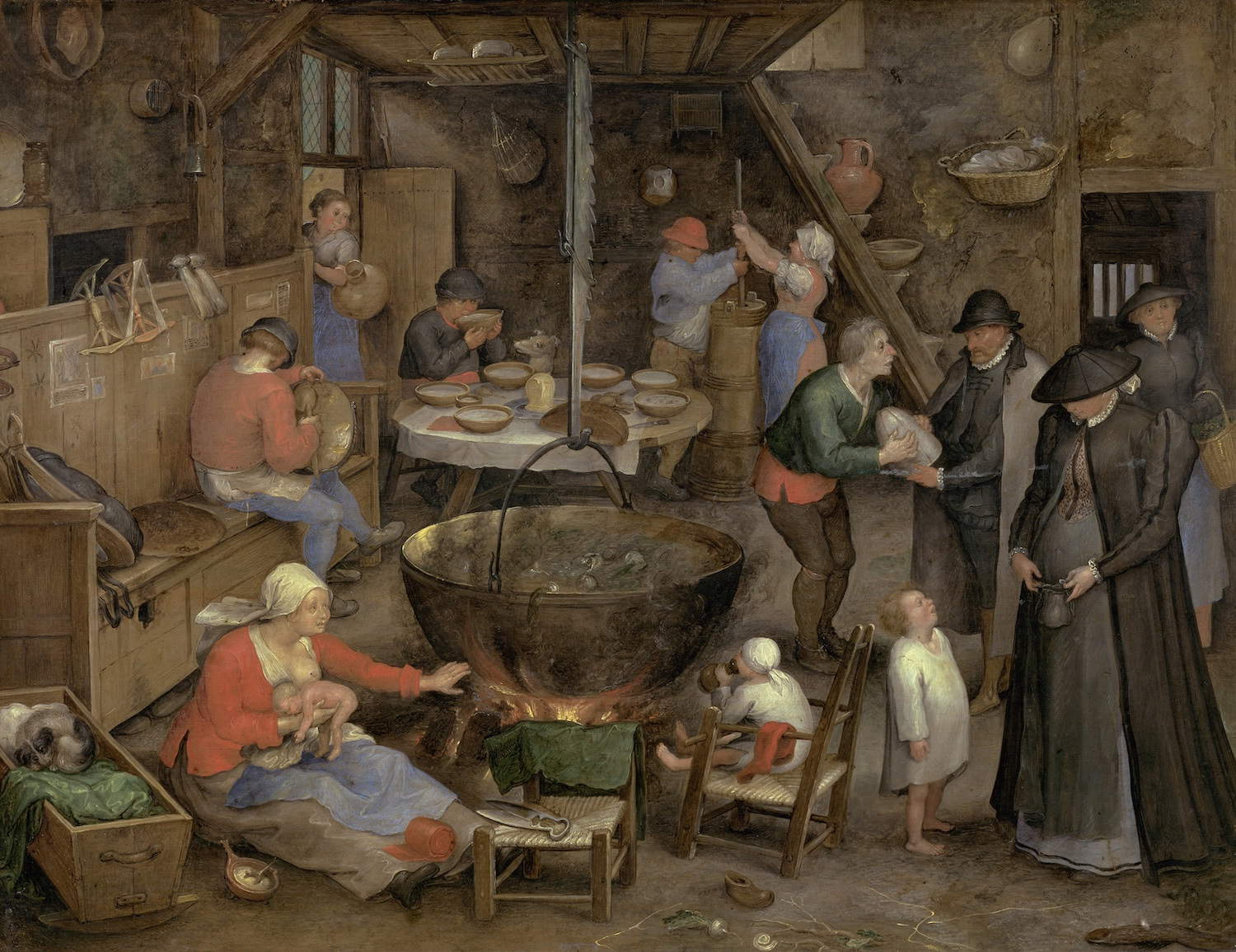 Jan Brueghel the Elder, The Visit to the Farm (c. 1597; oil on copper) &copy; KHM-Museumsverband