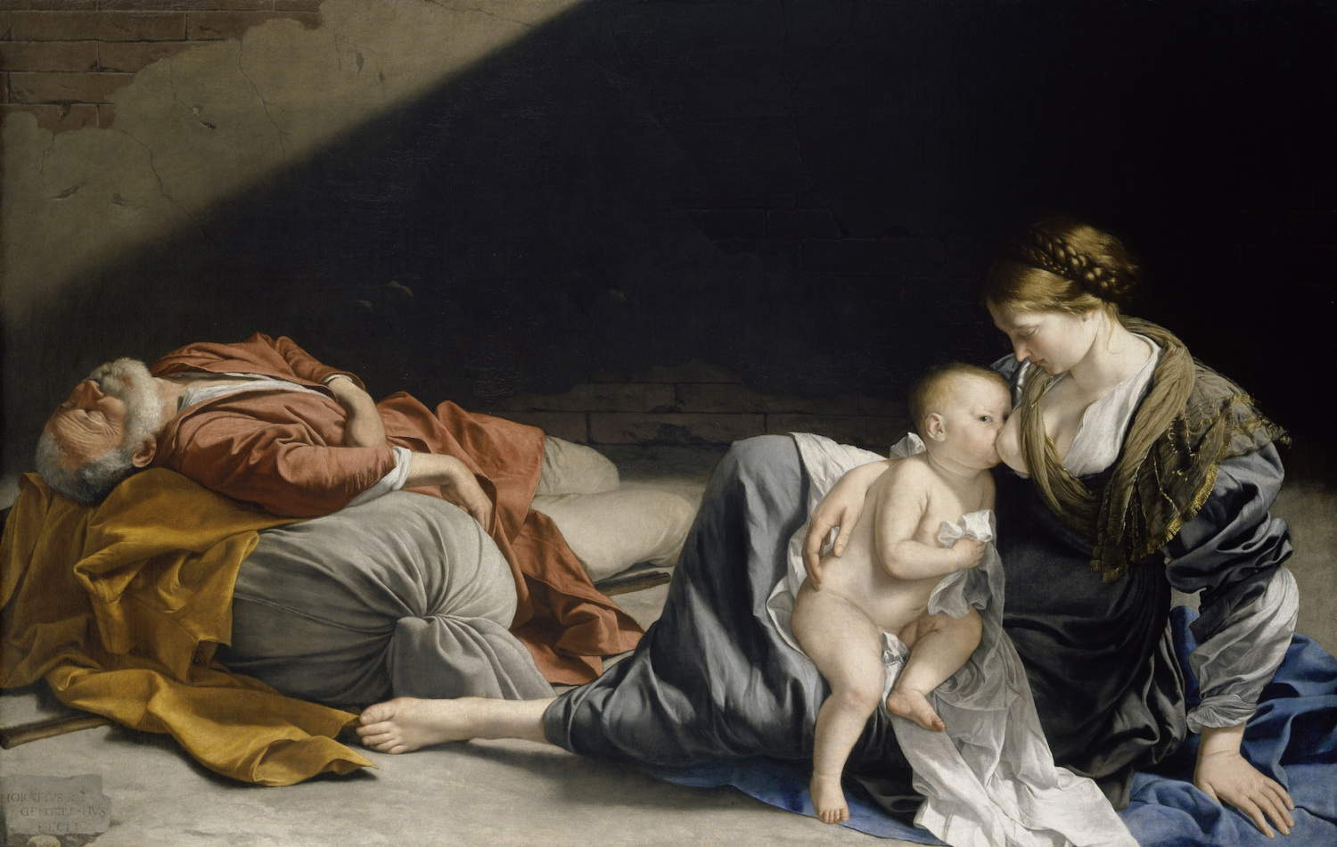 Orazio Gentileschi, Rest during the Flight into Egypt (1622 - 1628; oil on canvas) &copy; KHM-Museumsverband