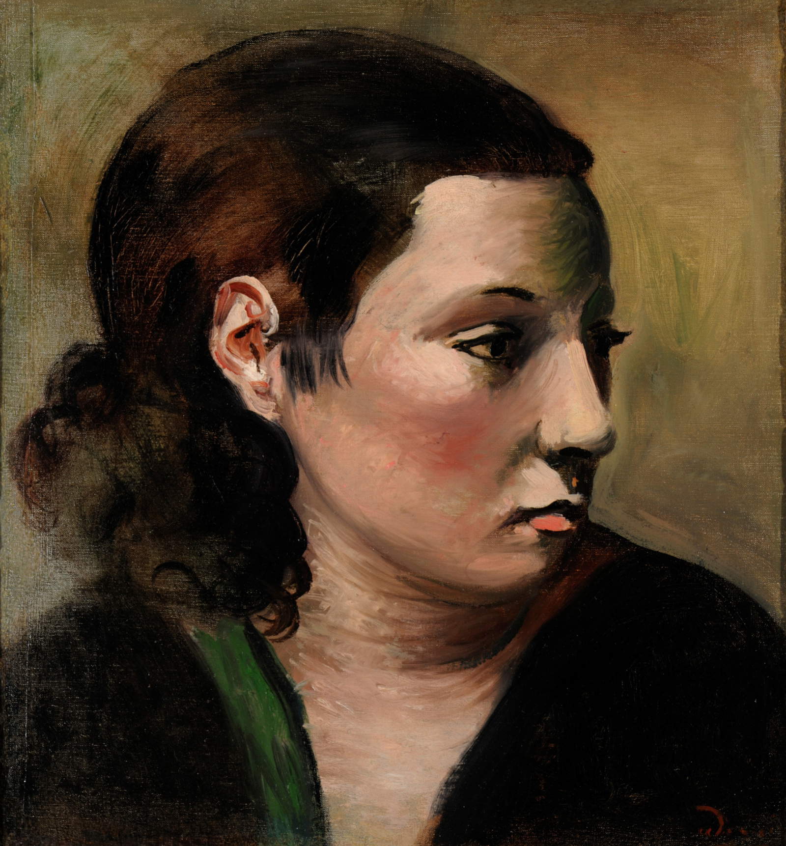 Andr&eacute; Derain, Portrait of a Woman (c. 1927; oil on canvas; Lyon, Mus&eacute;e des Beaux-Arts (Bequest of L&eacute;on and Marcelle Bouchut, 1974). Courtesy of &copy; Lyon MBA. Photo: Alain Basset