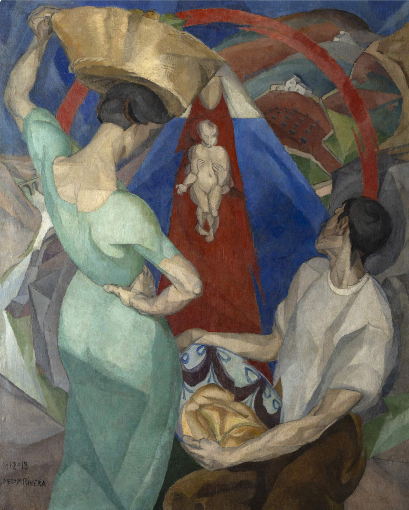 Diego Rivera, Anbetung der Jungfrau (1912-1913; Öl auf Leinwand, 151 x 122 cm; Mexiko-Stadt, Colecci&oacute;n Manuel Reyero) &copy; Banco de M&eacute;xico