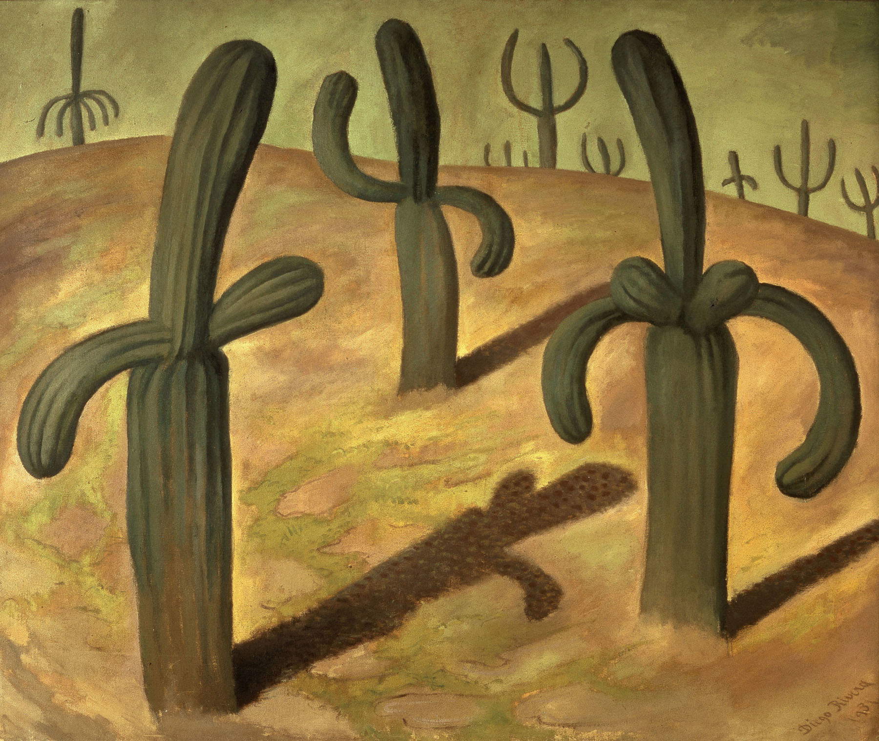Diego Rivera, Landscape with Cacti (1931) &copy; 2026 Banco de M&eacute;xico Diego Rivera &amp; Frida Kahlo Museums Trust. Av. 5 de Mayo No. 2, Col. Centro, Alc. Cuauht&eacute;moc, ZIP Code 06000, Mexico City