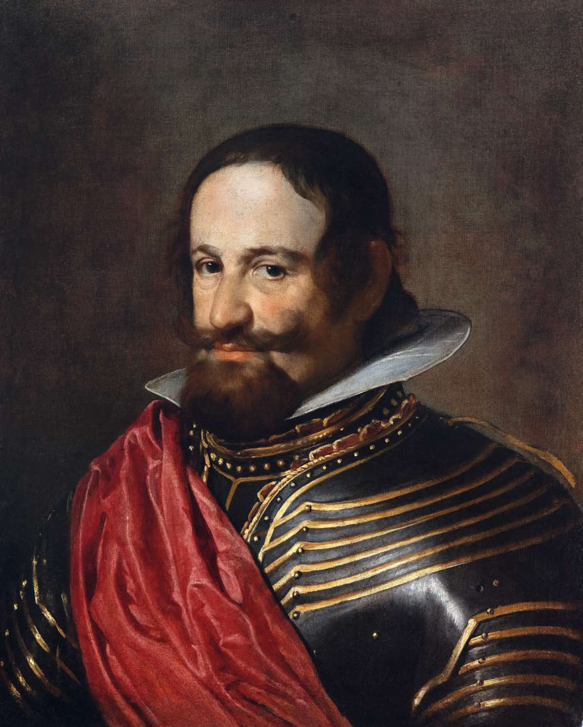 Diego Vel&aacute;zquez, The Count-Duke of Olivares in Armor (1626; oil on canvas, 60 x 48 cm; private collection)