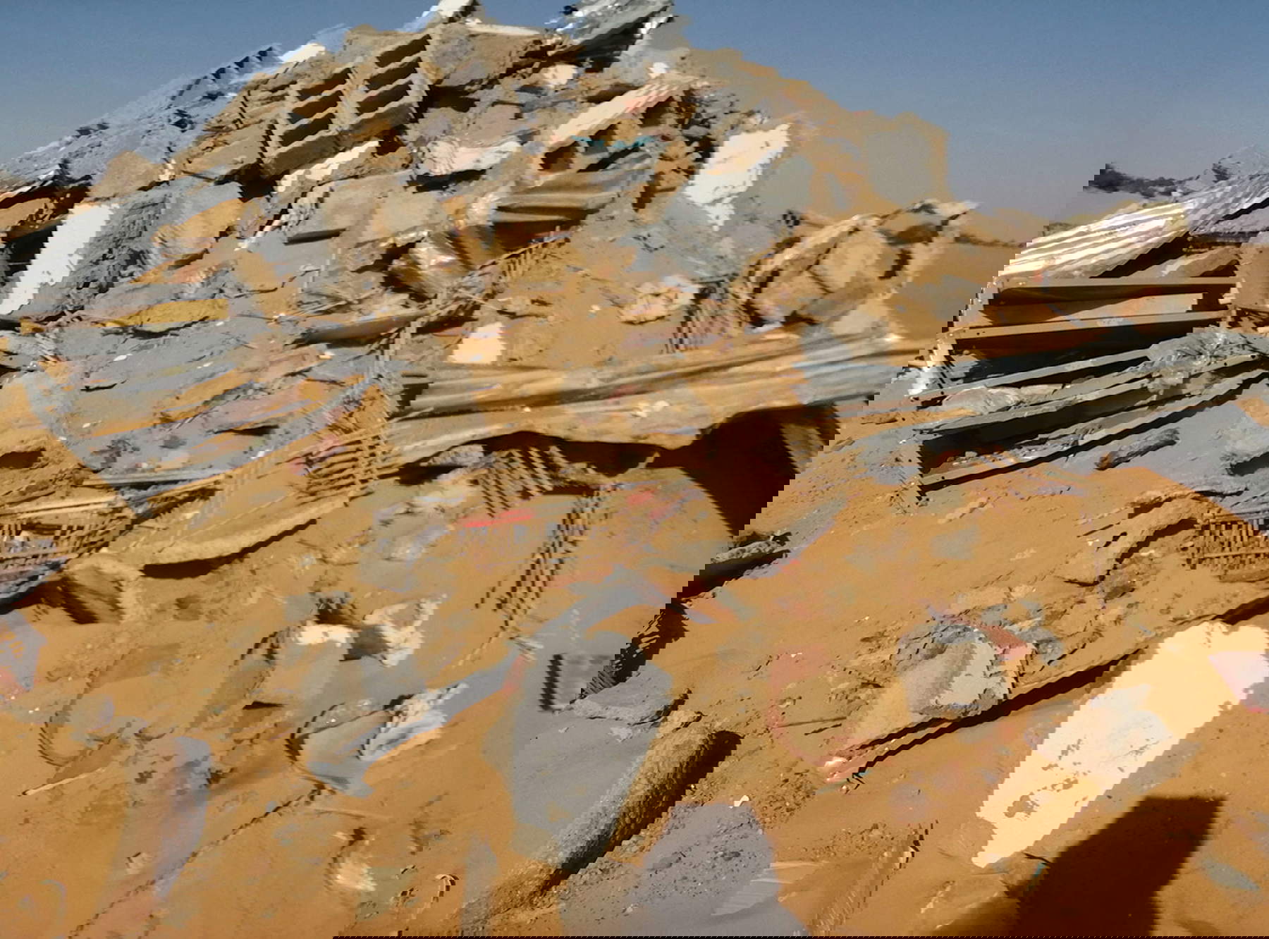 Remains of the Amara West archaeological excavations after destruction in April-May 2023. Photo: Shadia Abdrabo, National Corporation for Antiquities and Museums.